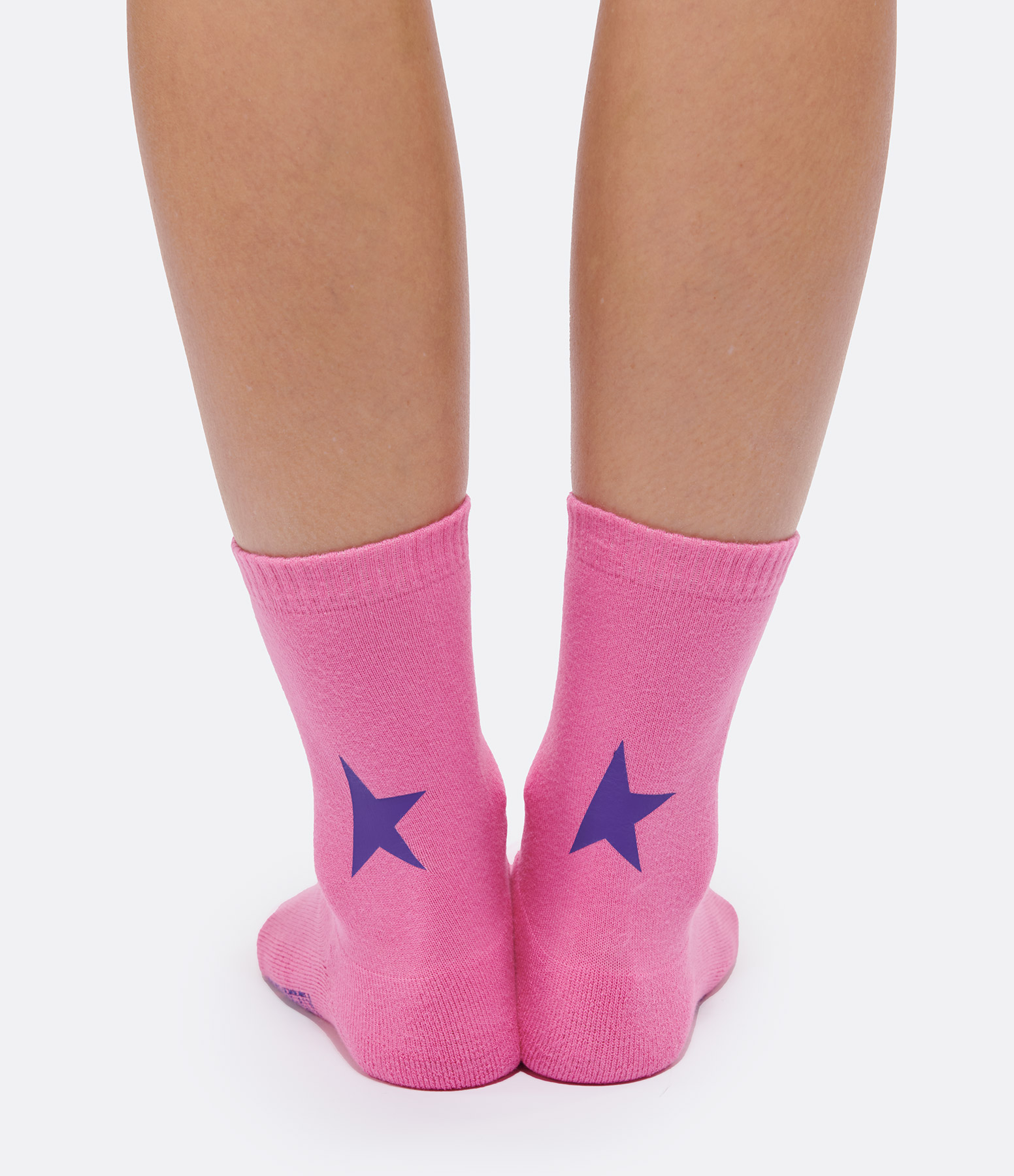 Chaussettes Unisexe Étoile Coton Rose Violet