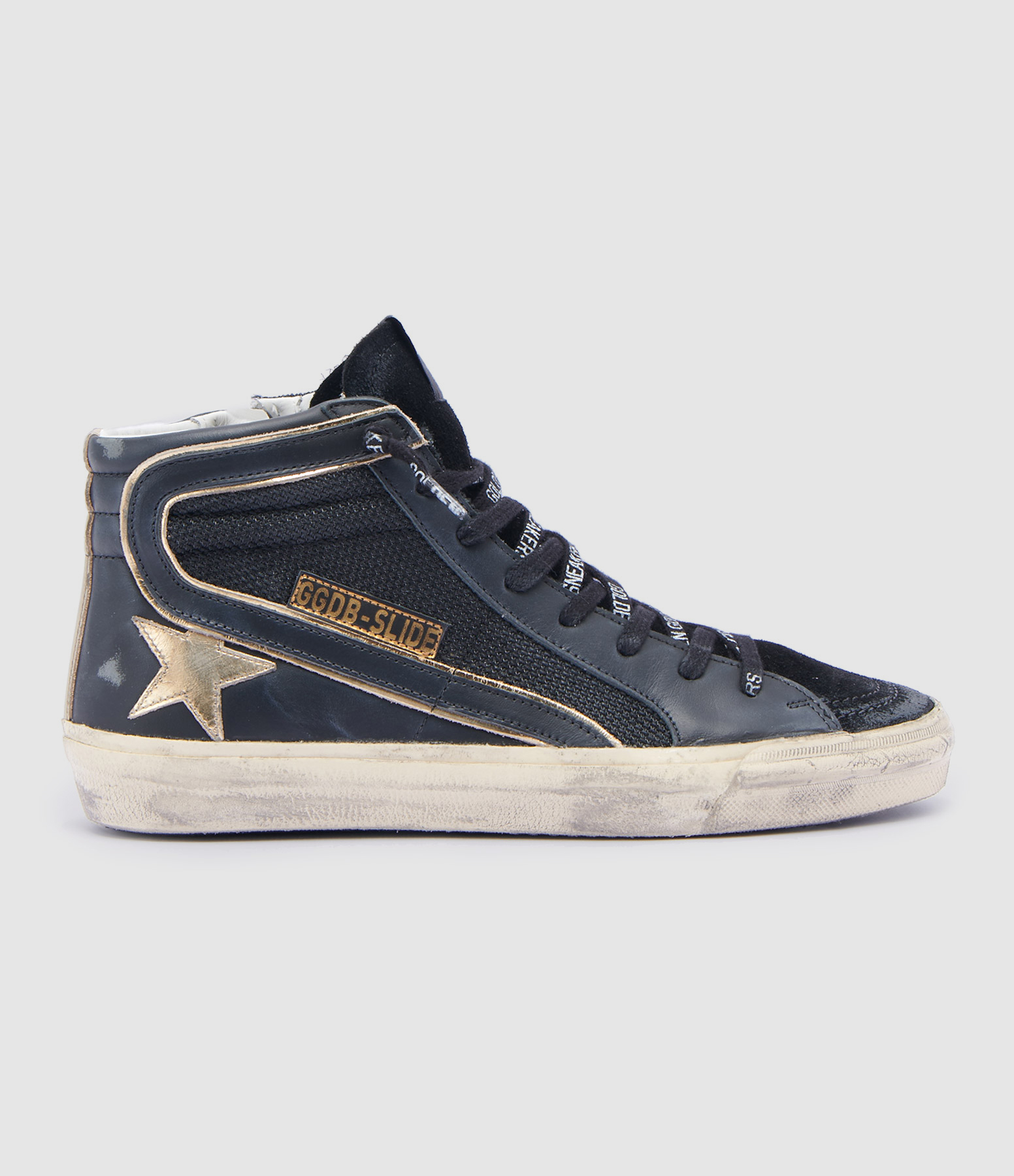 Sneakers Montantes JB MARTIN Cuir Noir Et Or - Taille 40, Occasion Parfait état