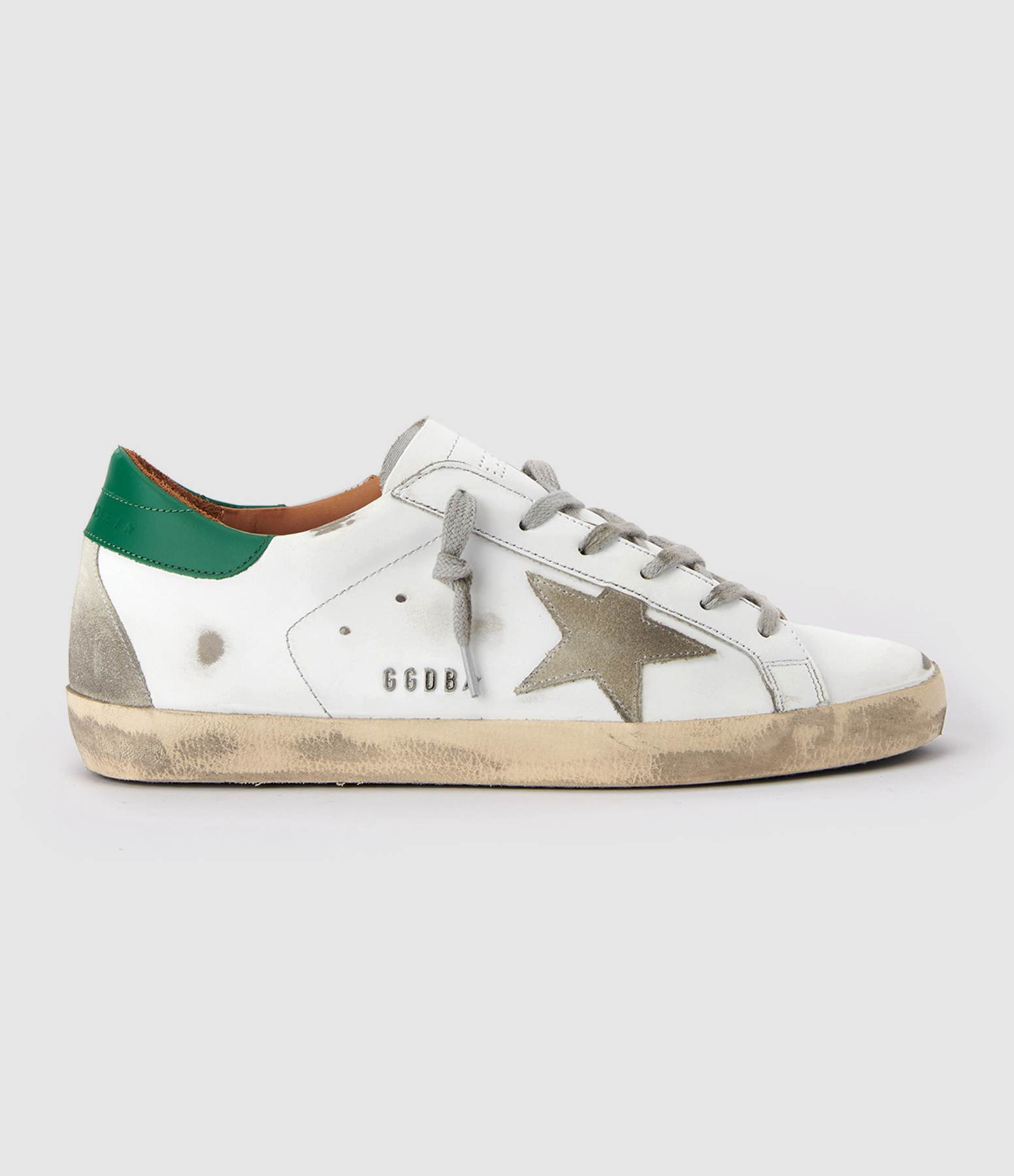Baskets Homme Superstar Cuir Blanc Vert