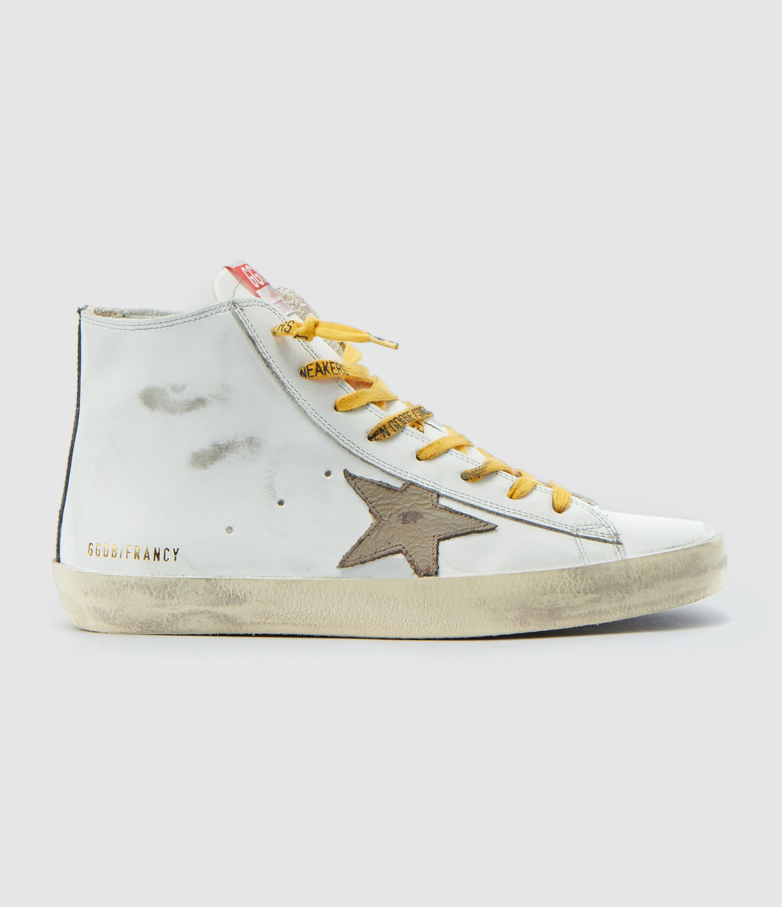 Baskets Homme Francy Cuir Blanc Kaki