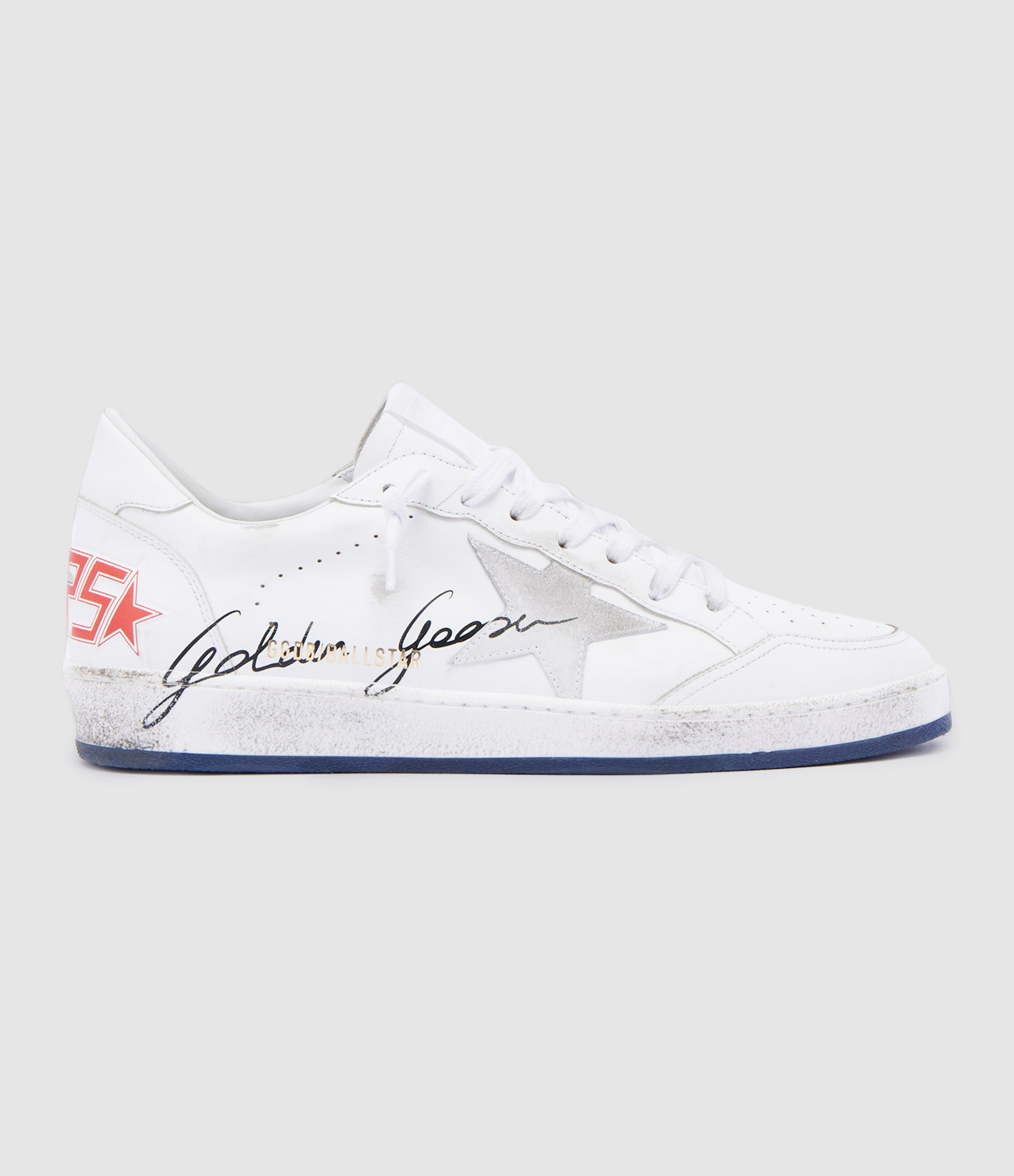 Baskets Homme Ball Star Signature Cuir Blanc