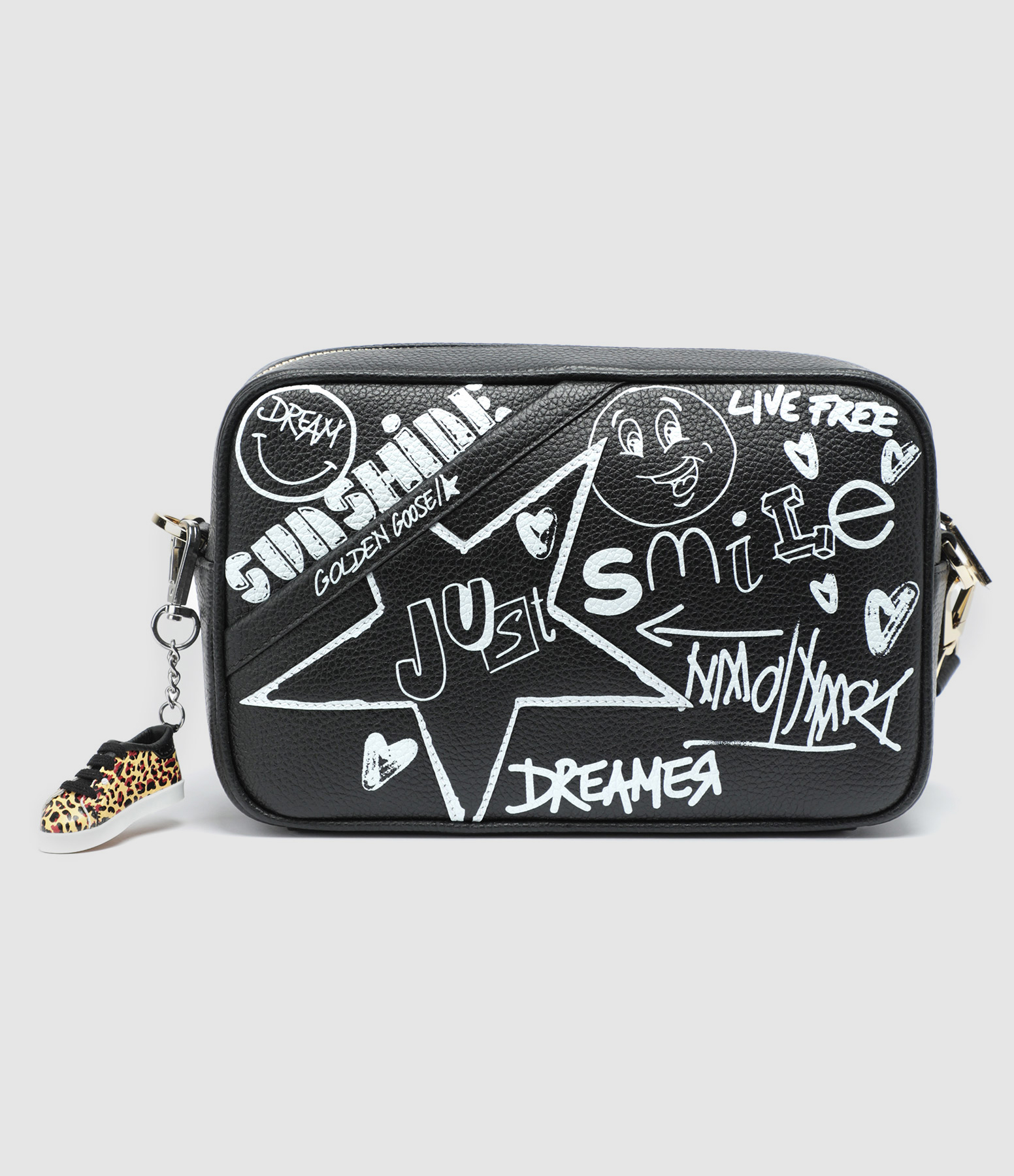 Sac Star Cuir Noir Sérigraphié