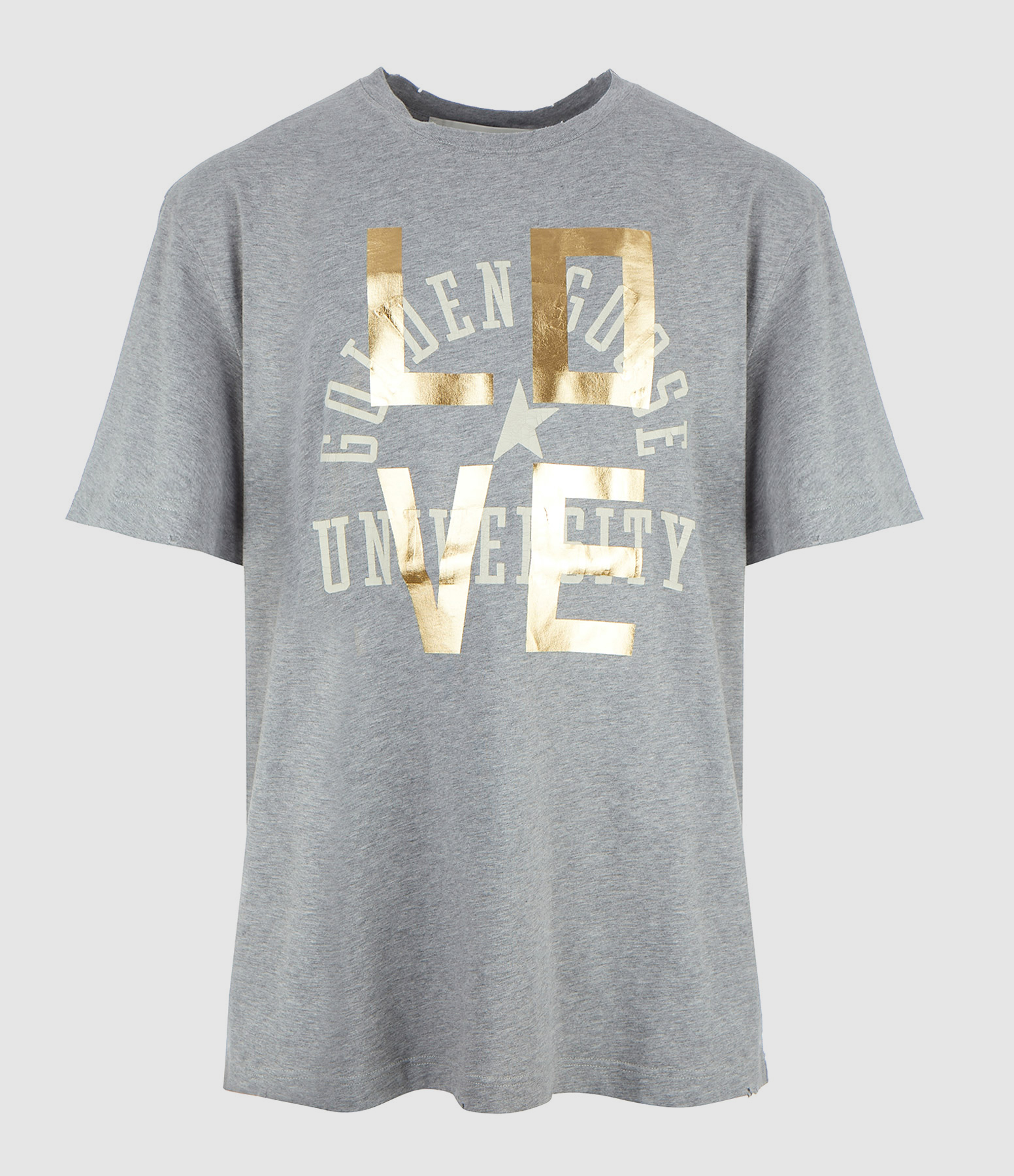 Tee-shirt Homme Love Coton Gris Doré