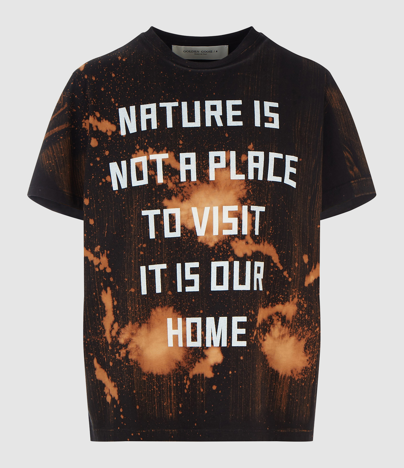 Tee-shirt Golden Sérigraphie Coton Marron