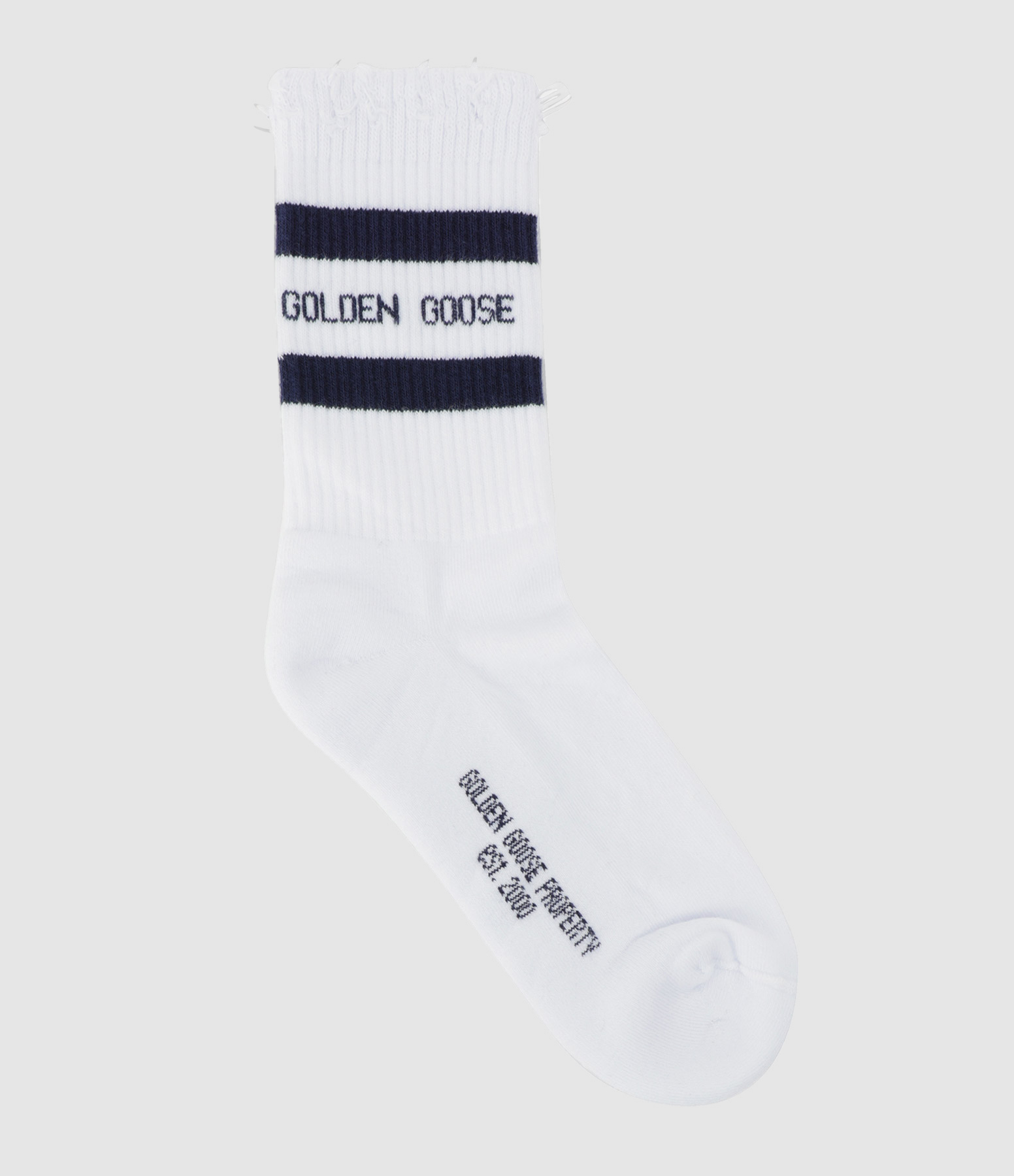 Chaussettes Unisexe Journey Coton Blanc Navy