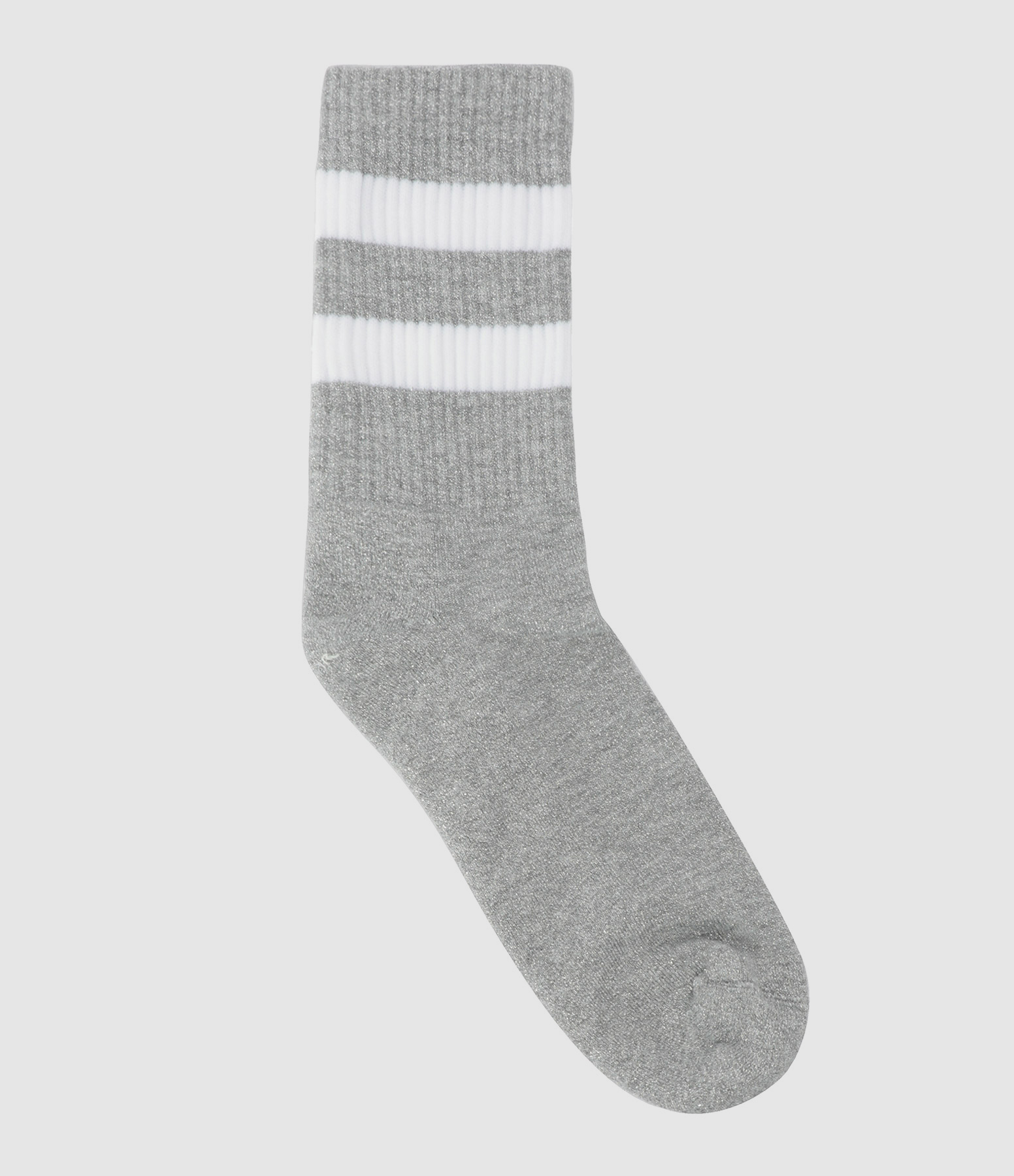 Chaussettes Unisexe Coton Lurex Gris Blanc