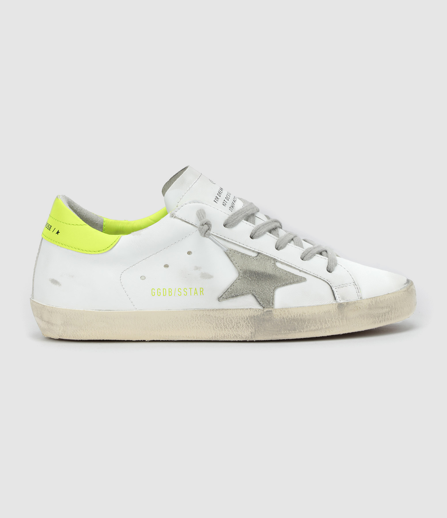 Baskets Homme Superstar Cuir Blanc Jaune