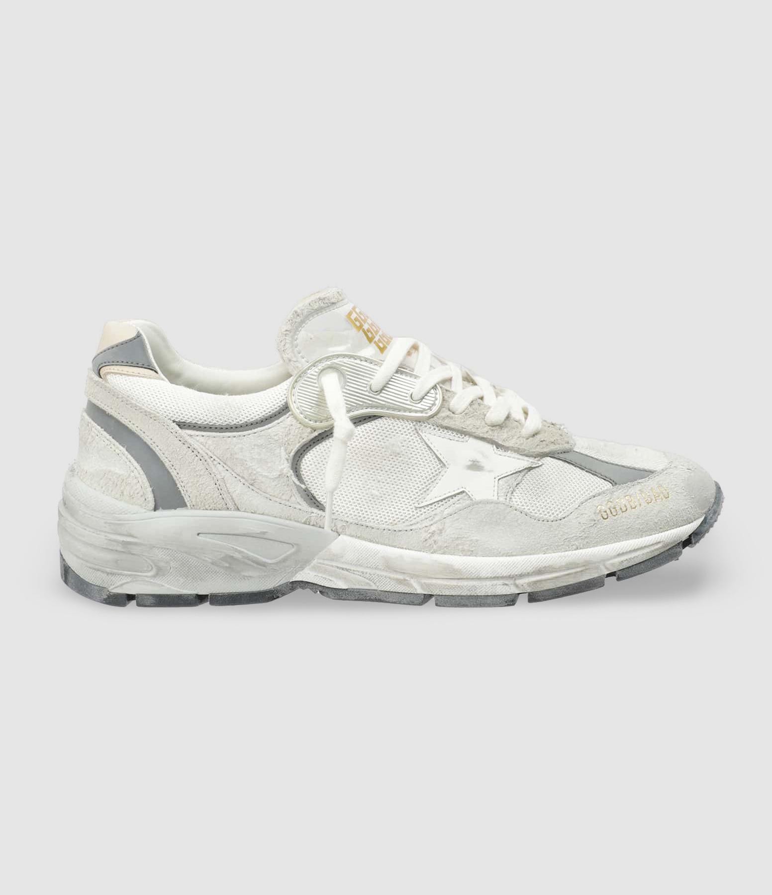 Baskets Homme Running Dad Cuir Suédé Beige