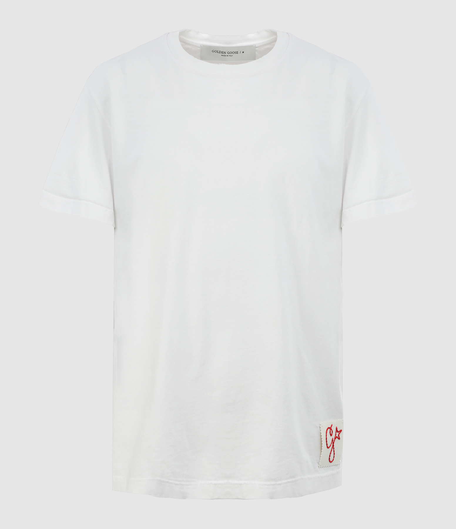 Tee-shirt Homme Patch Coton Blanc