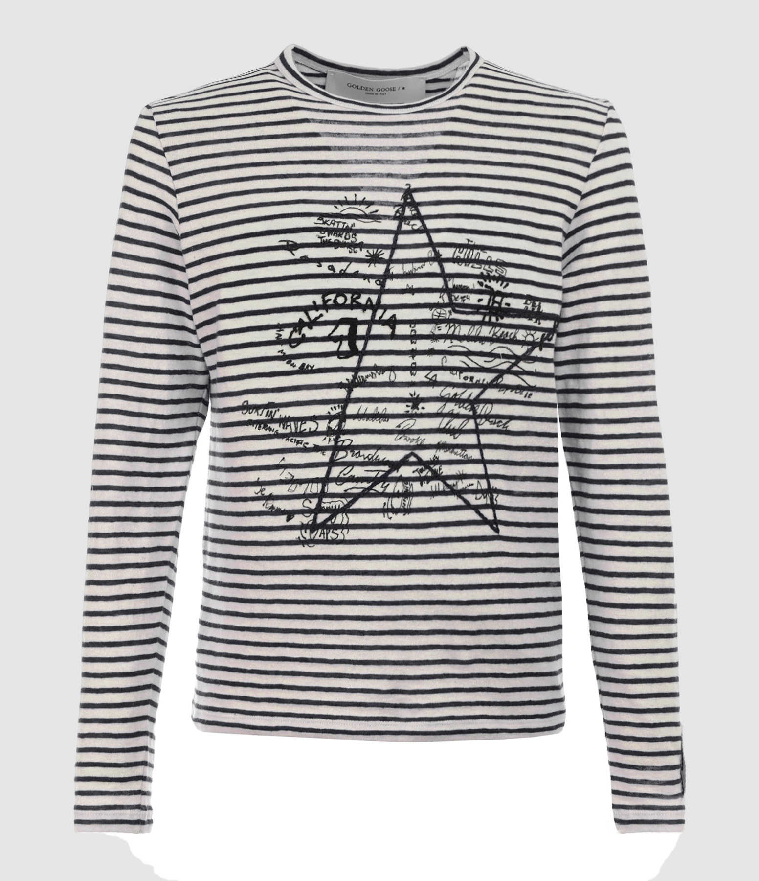 Tee-shirt Homme Golden Marinière Coton Bleu