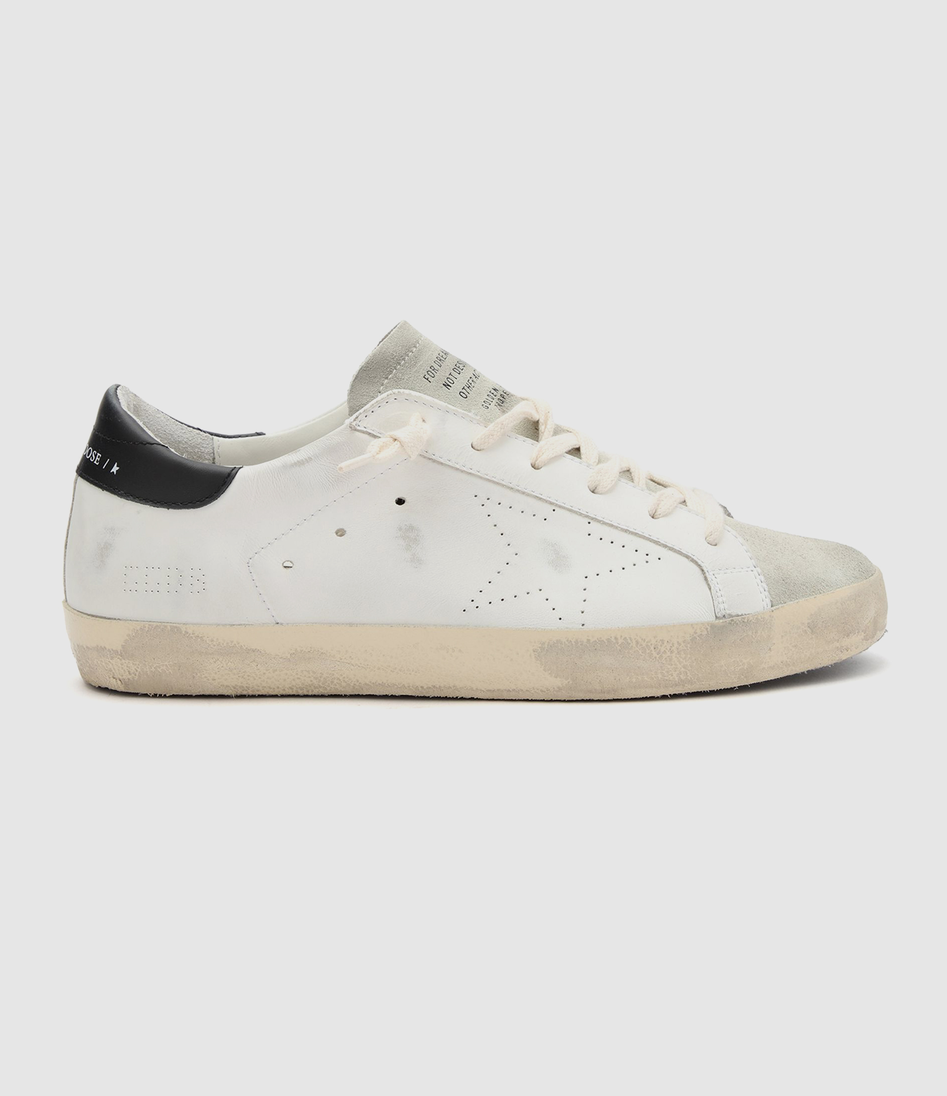 Baskets Homme Superstar Cuir Blanc Noir
