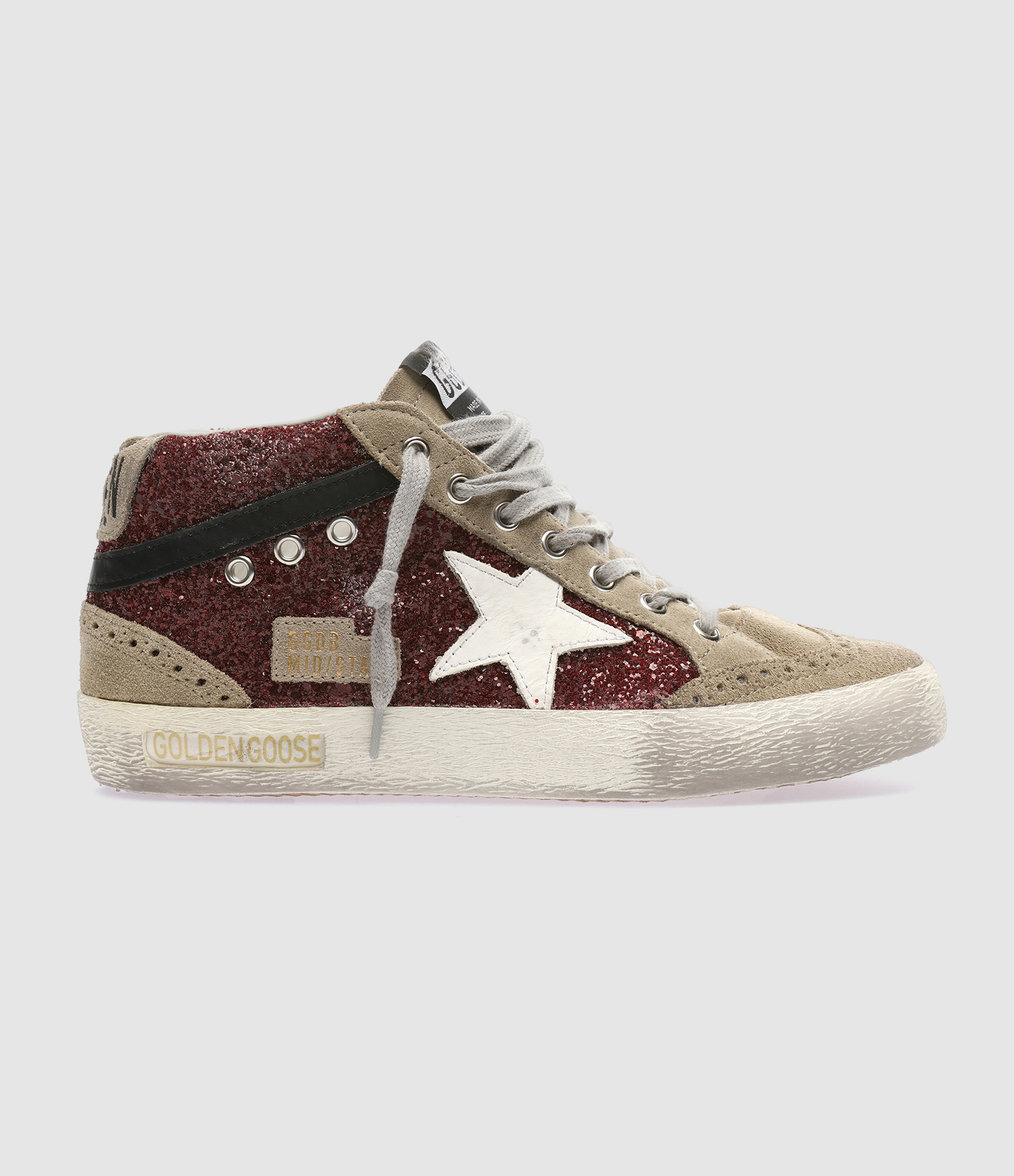 Baskets Mid Star Rouge Blanc Noir Rouge