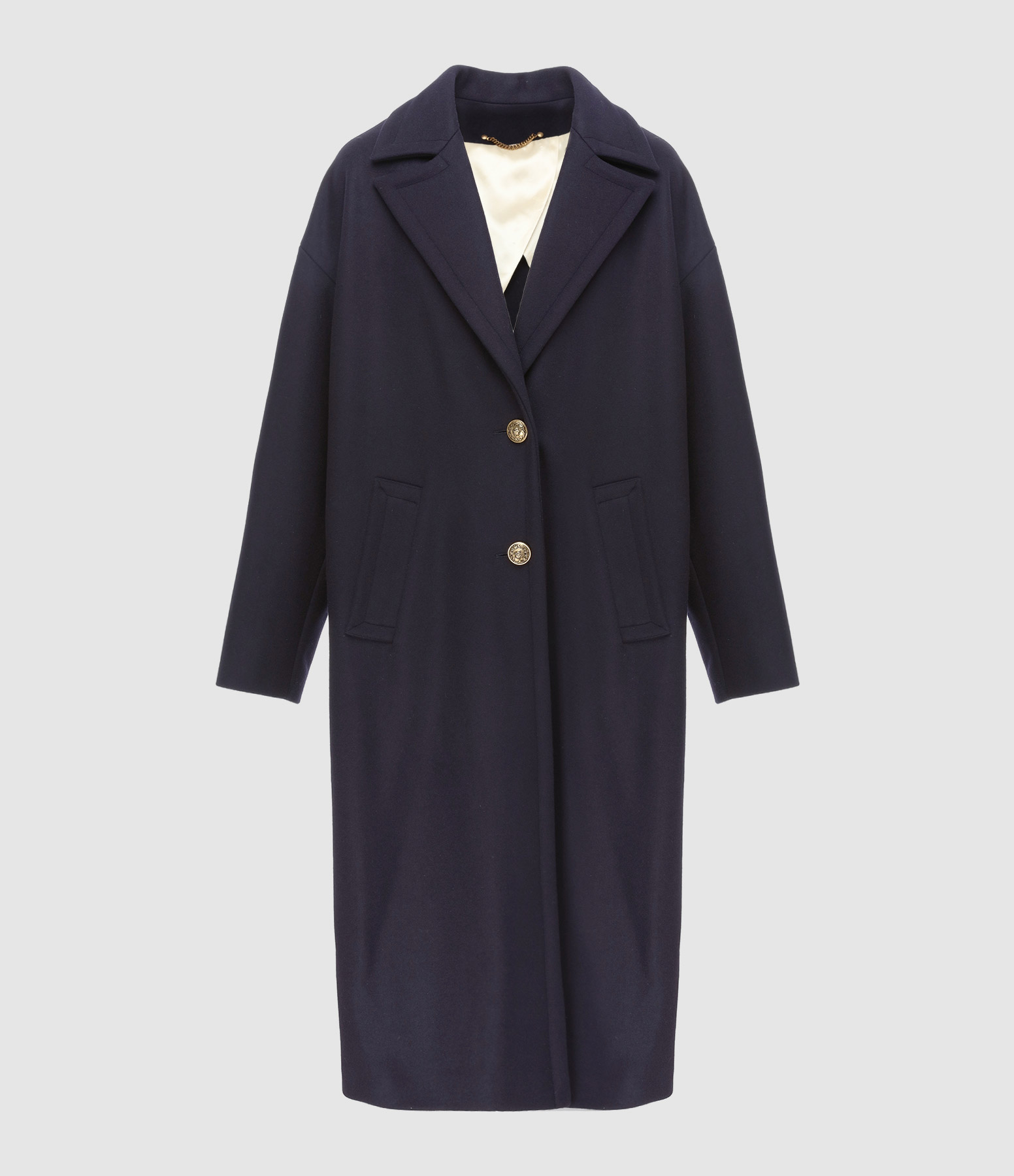 Manteau Golden Laine Bleu Foncé