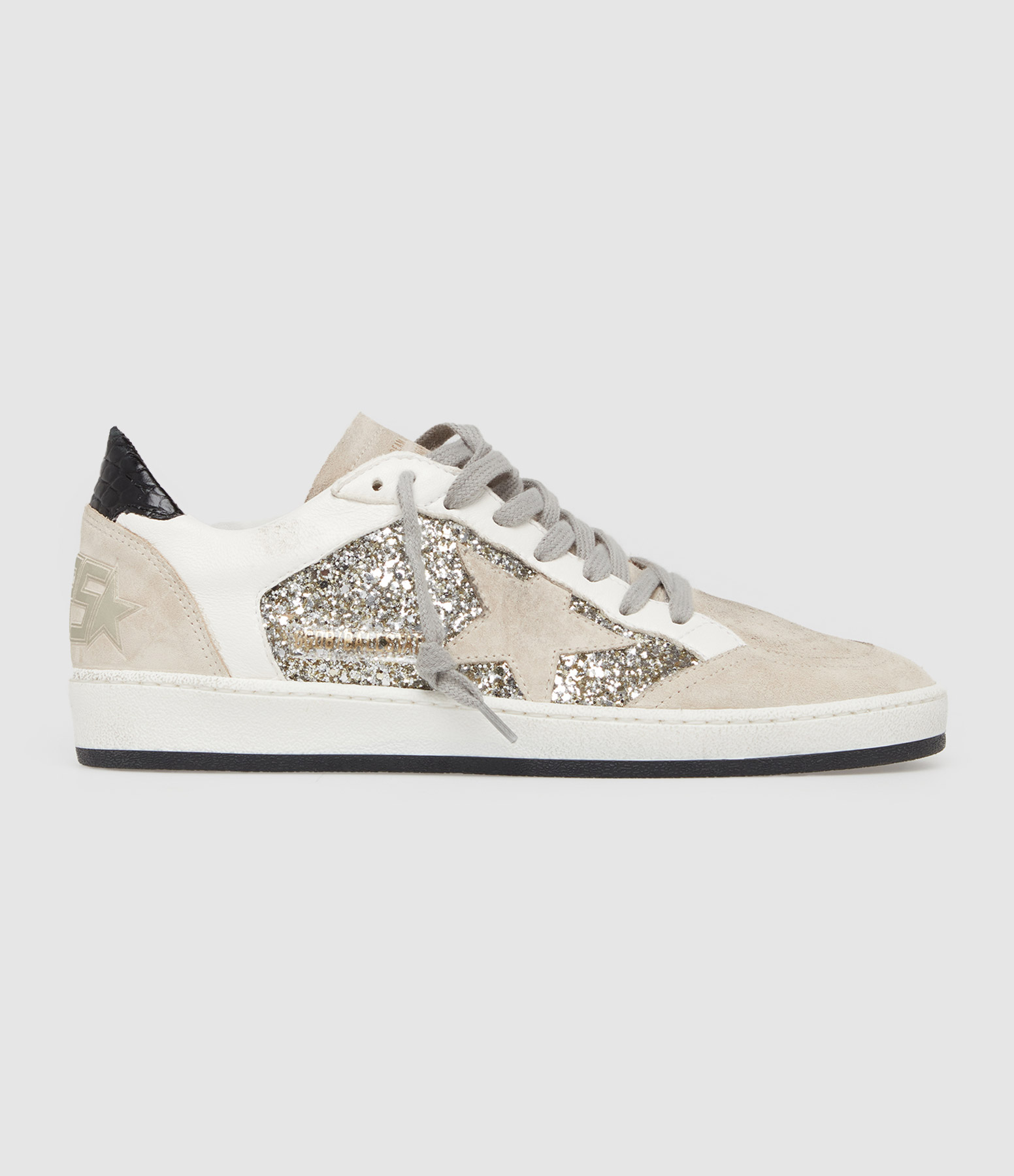 Baskets Ballstar Argenté Blanc Noir