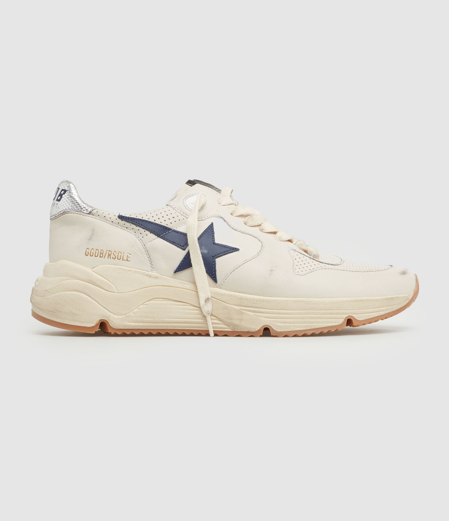 Baskets Homme Running Sole Cuir Blanc