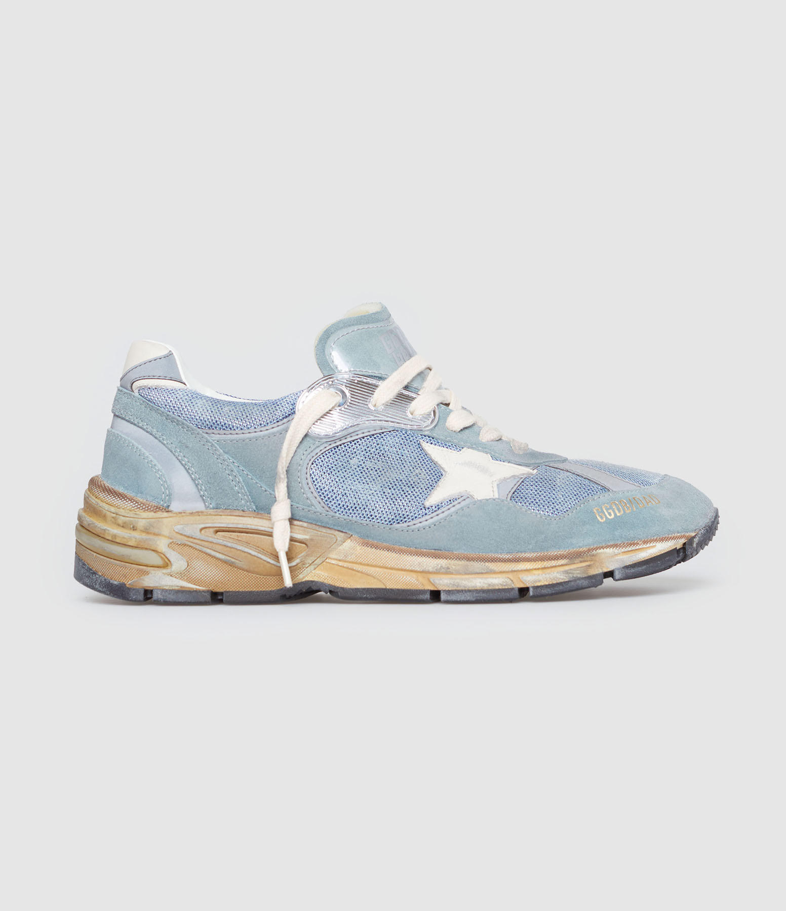 Baskets Homme Running Dad Cuir Bleu