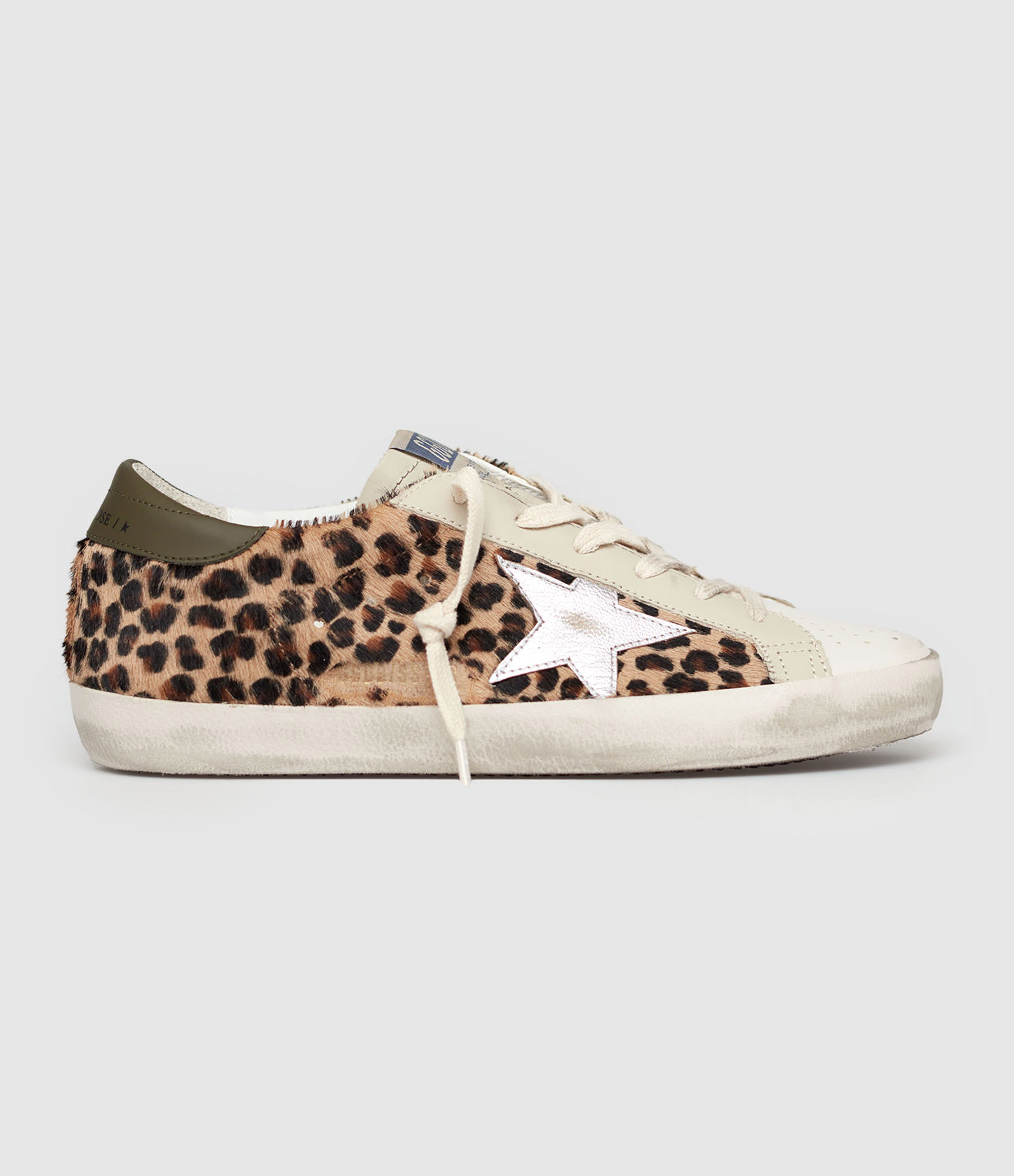 Baskets Super-Star Cuir Léopard