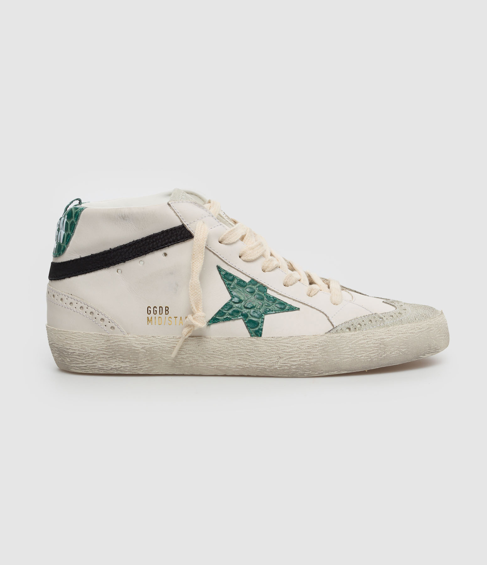 Baskets Mid Star Cuir Blanc