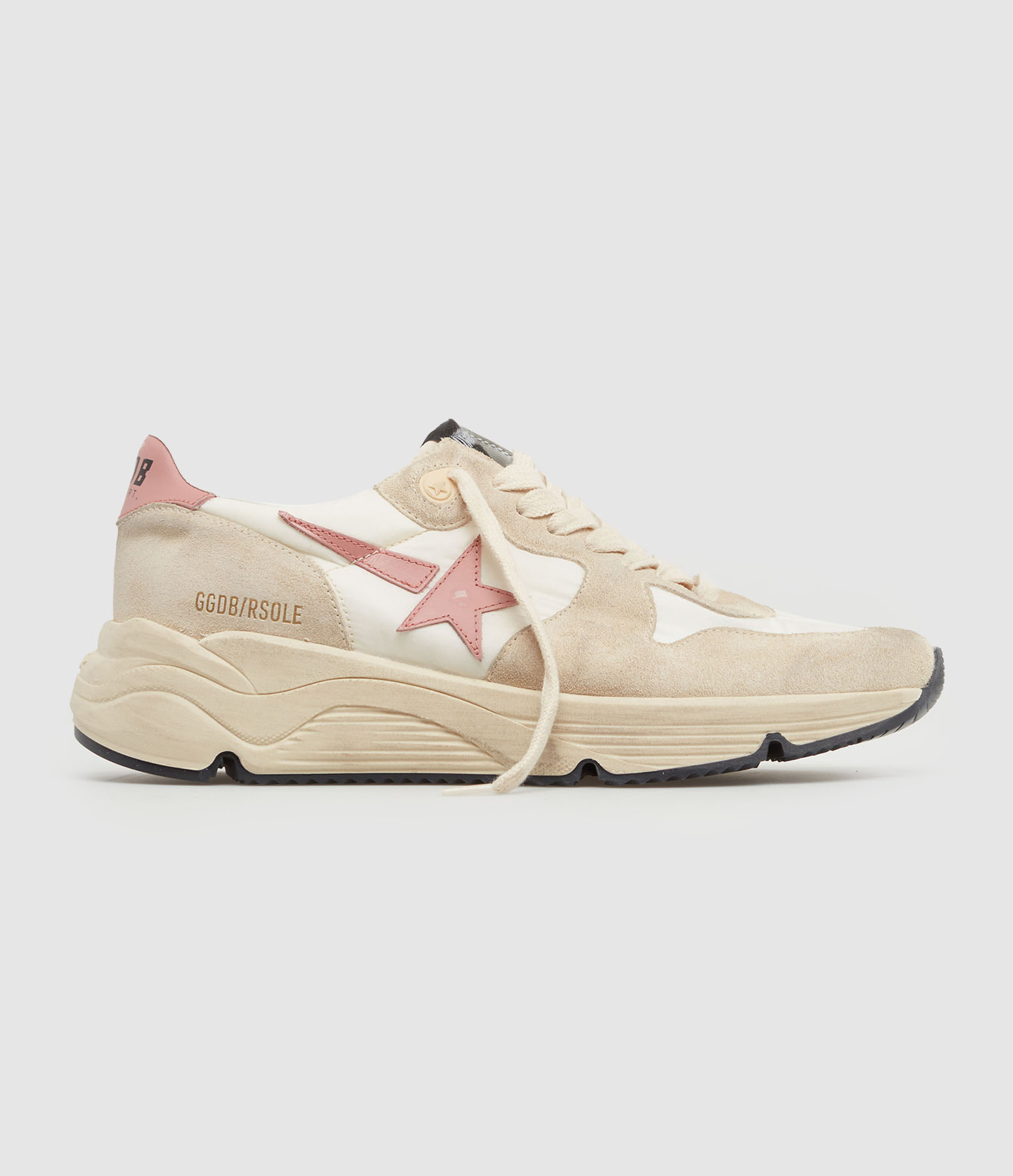 Baskets Running Sole Cuir Beige