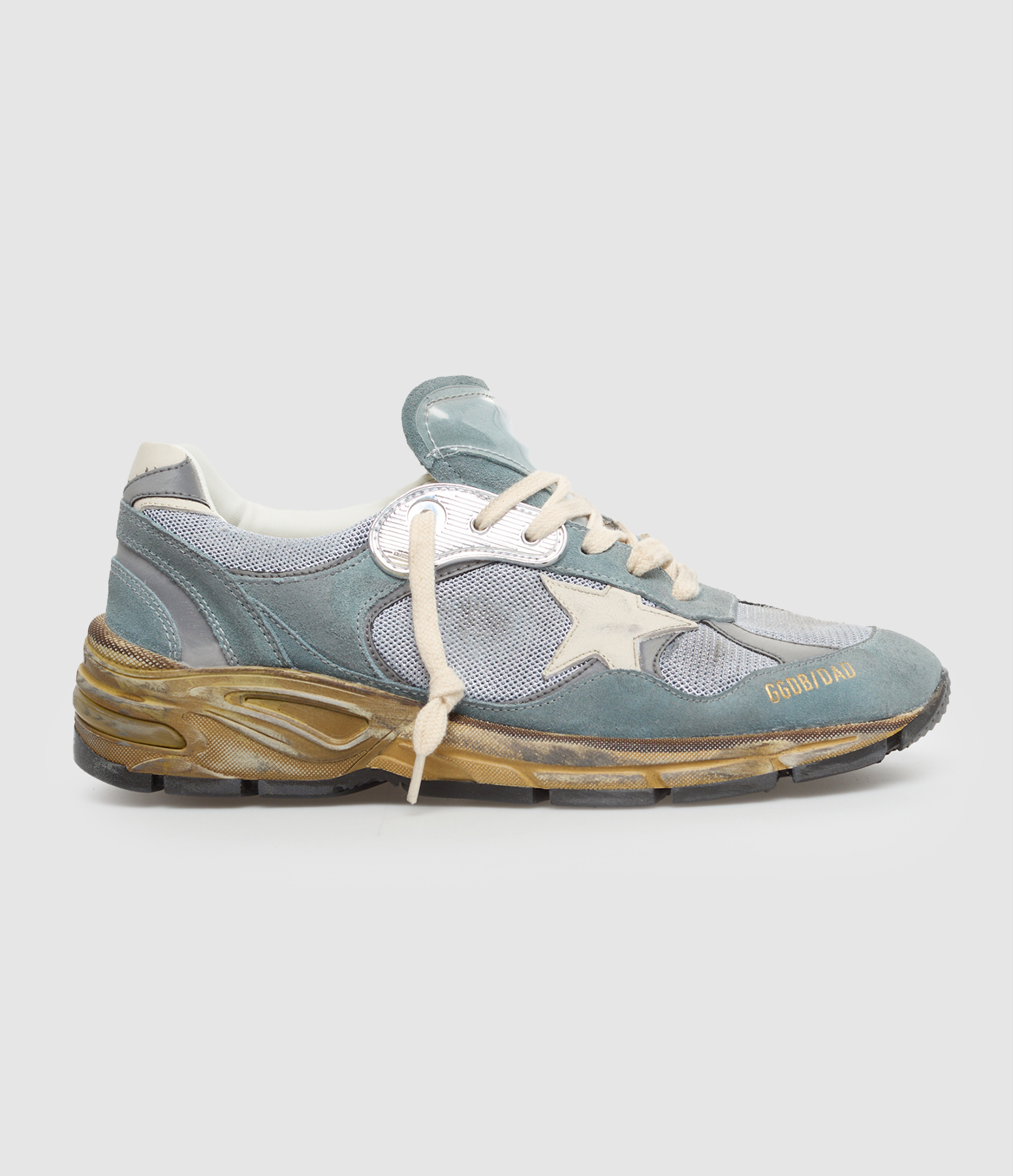 Baskets Running Dad Cuir Bleu