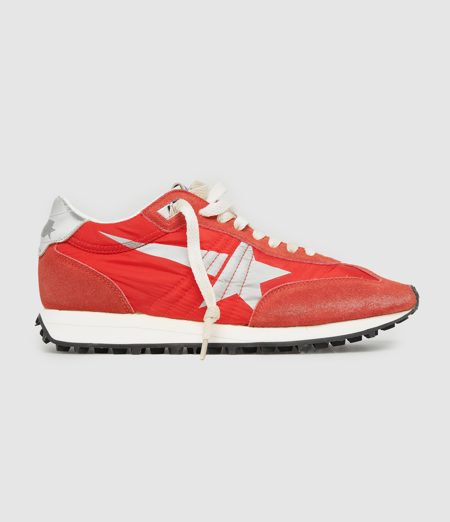 Baskets Running Marathon Cuir Rouge