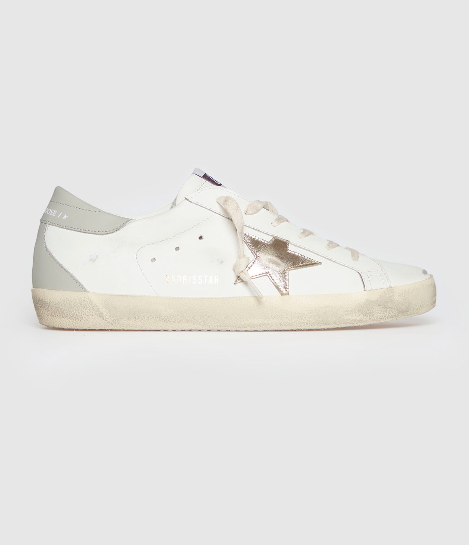 Baskets Super-Star Blanc Platinium Gris