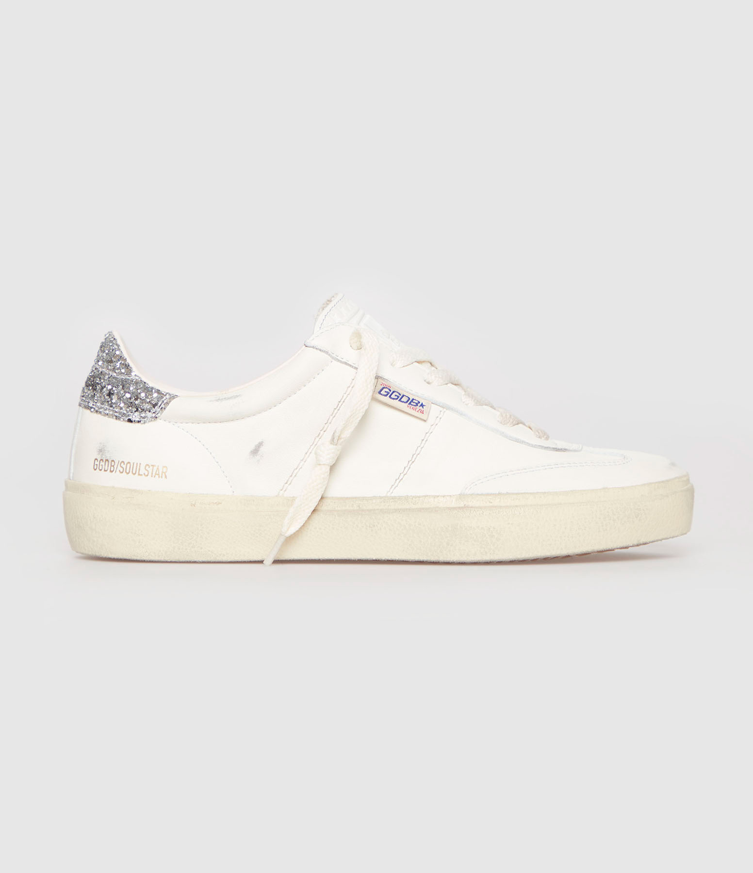 Baskets Soul Star Cuir Blanc Glitter Argenté