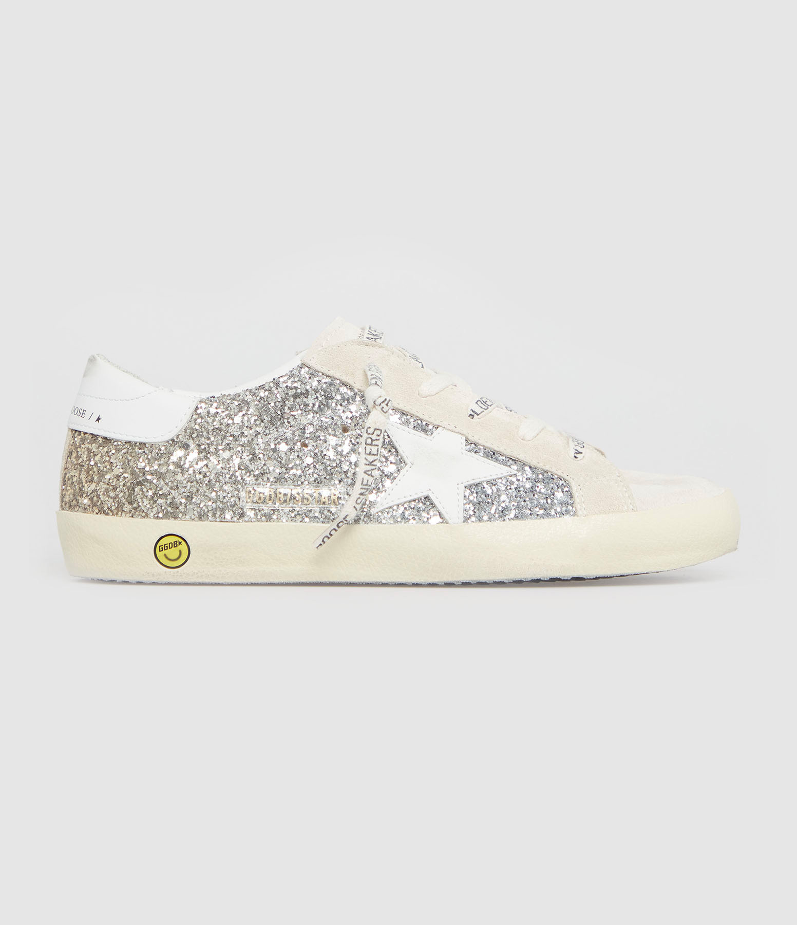 Baskets Enfant Super-Star Glitter Argenté Marron