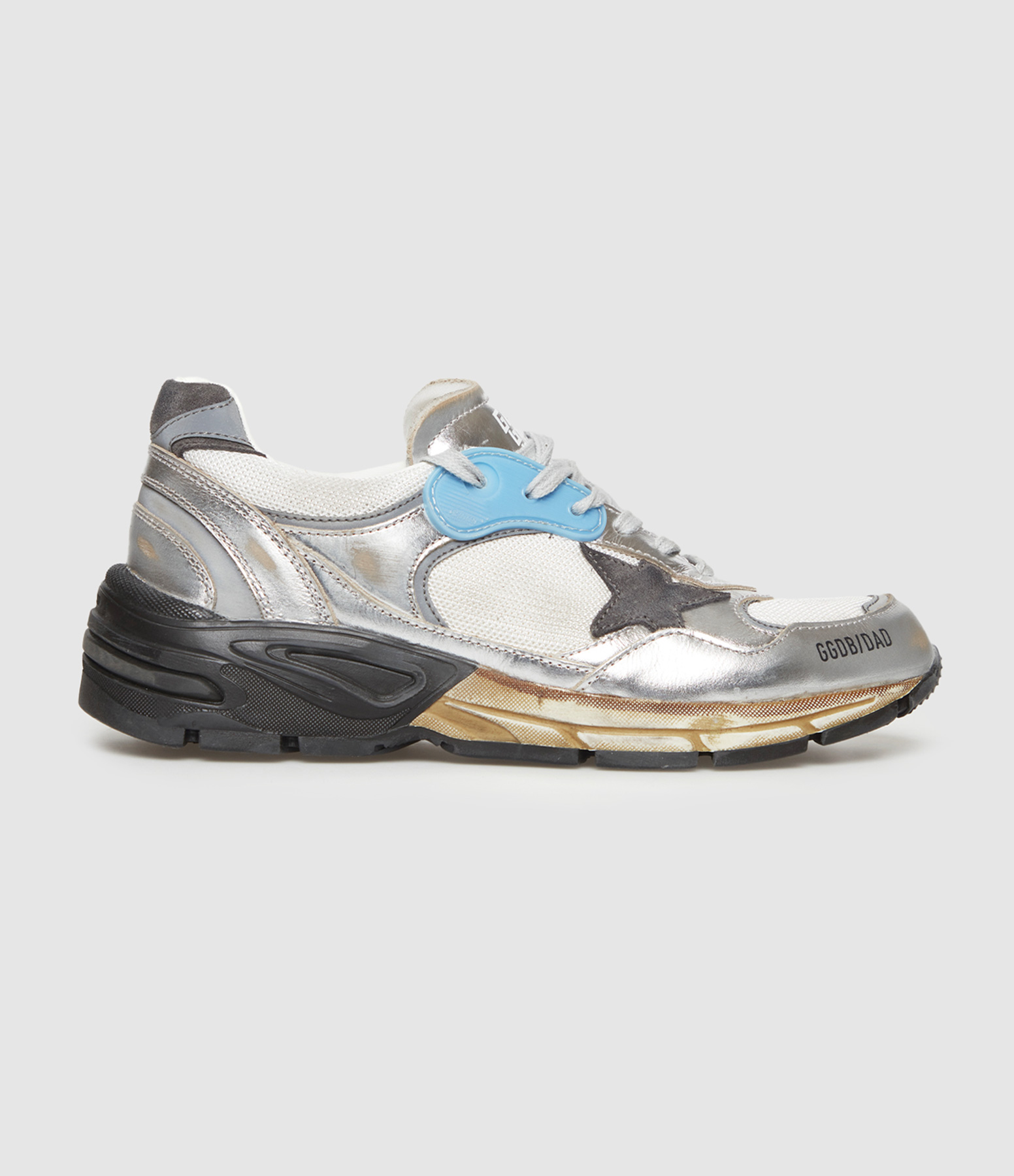 Baskets Homme Running Dad Silver Grey White