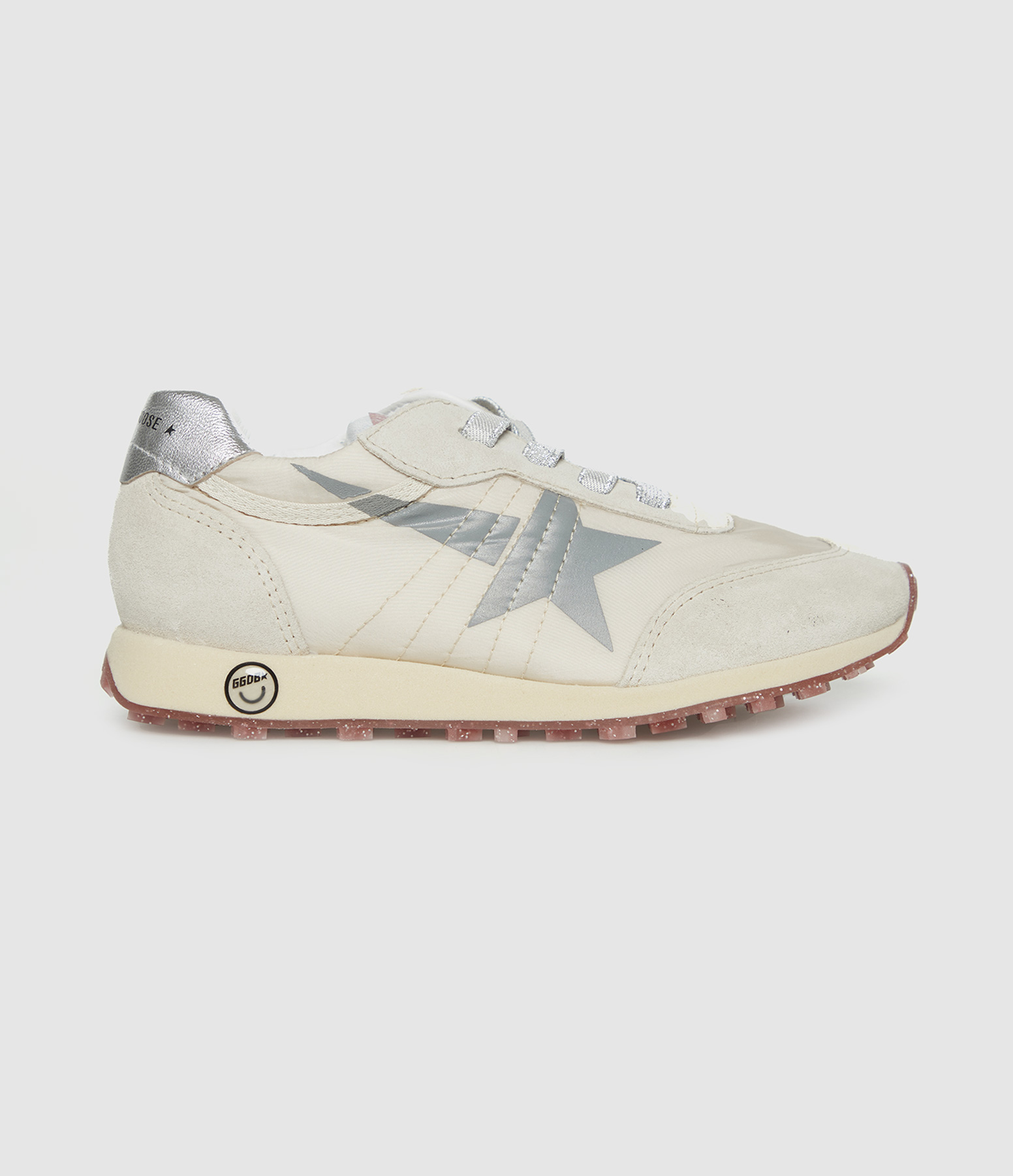 Baskets Enfant Running Marathon Beige Silver