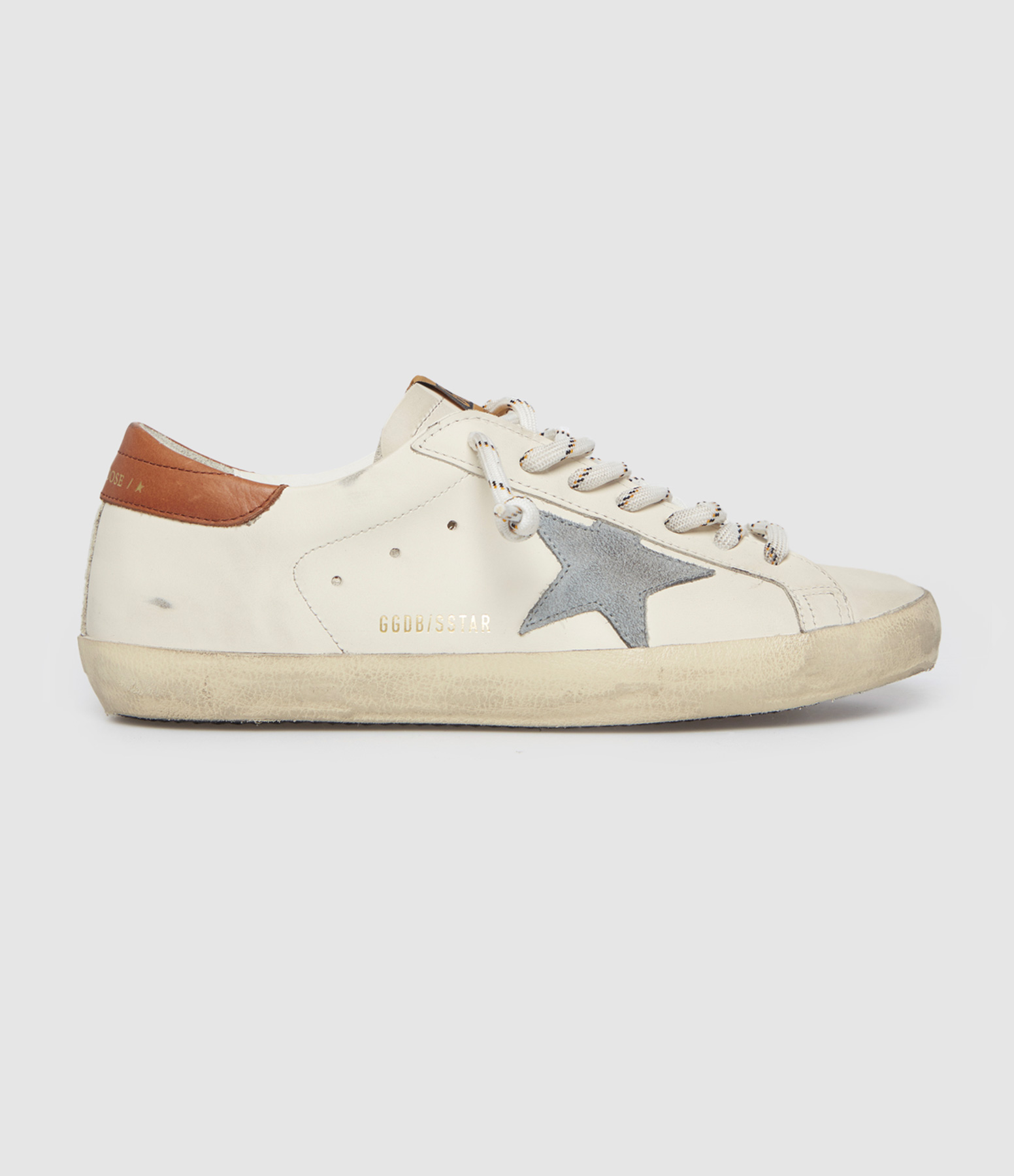 Baskets Homme Super-Star White Grey Brown