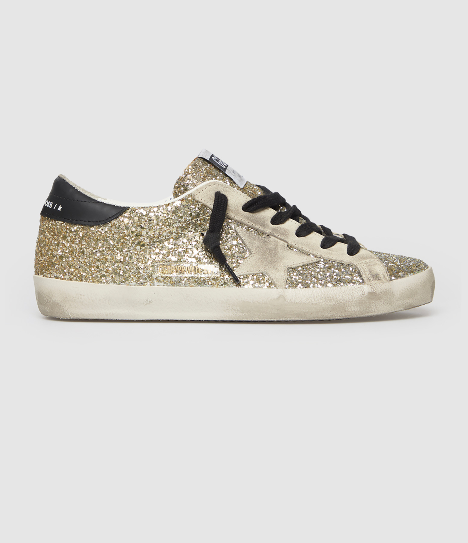 Baskets Super-Star Gold Black Beige, Exclusivité Lulli