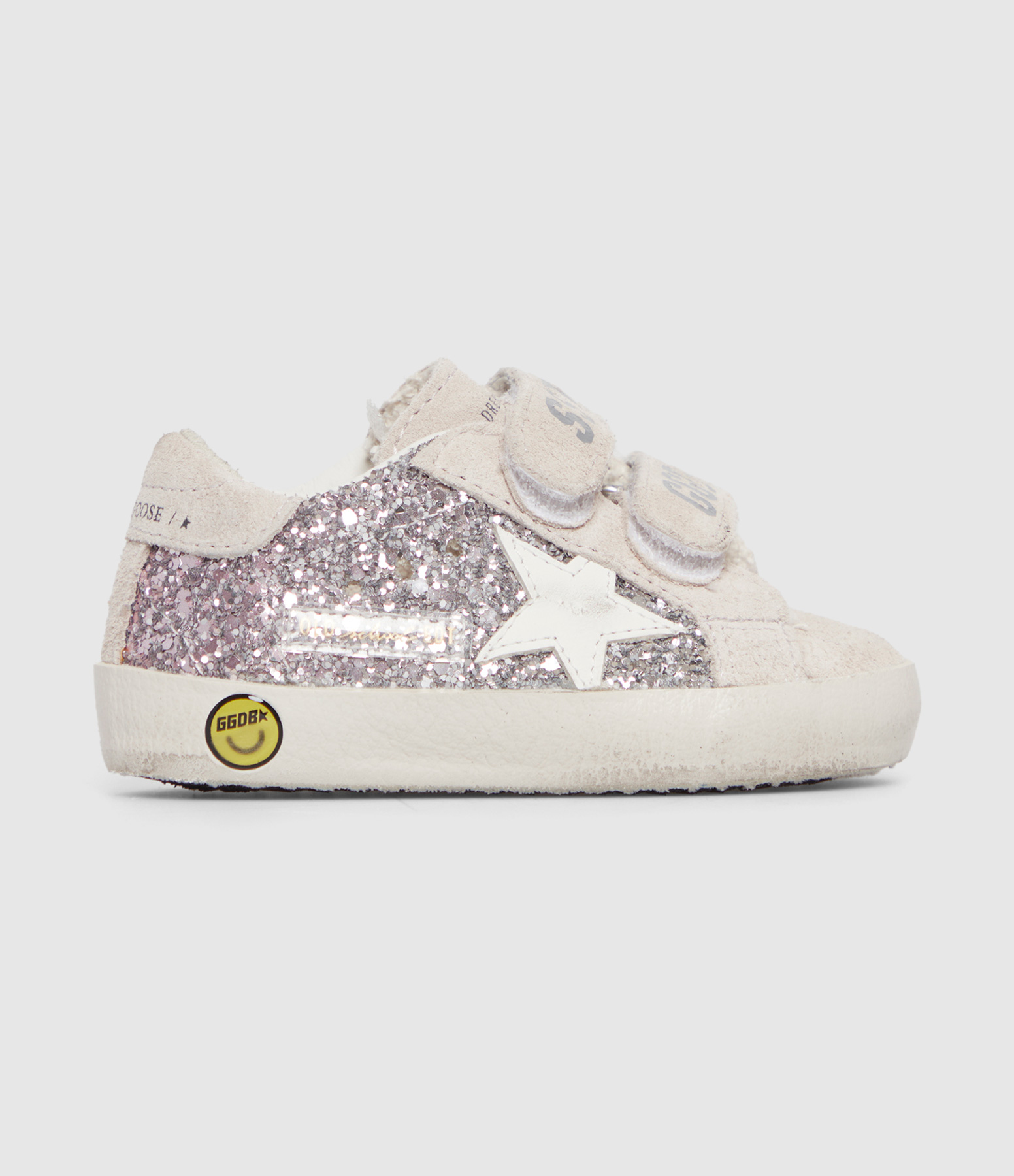 Baskets Baby Old School Silver Pink White Gray