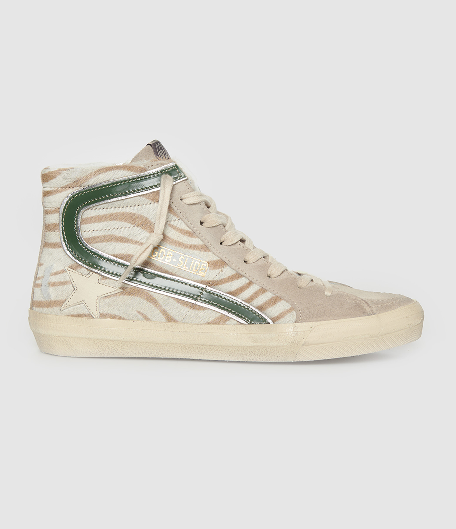 Baskets Slide White/Brown/Green