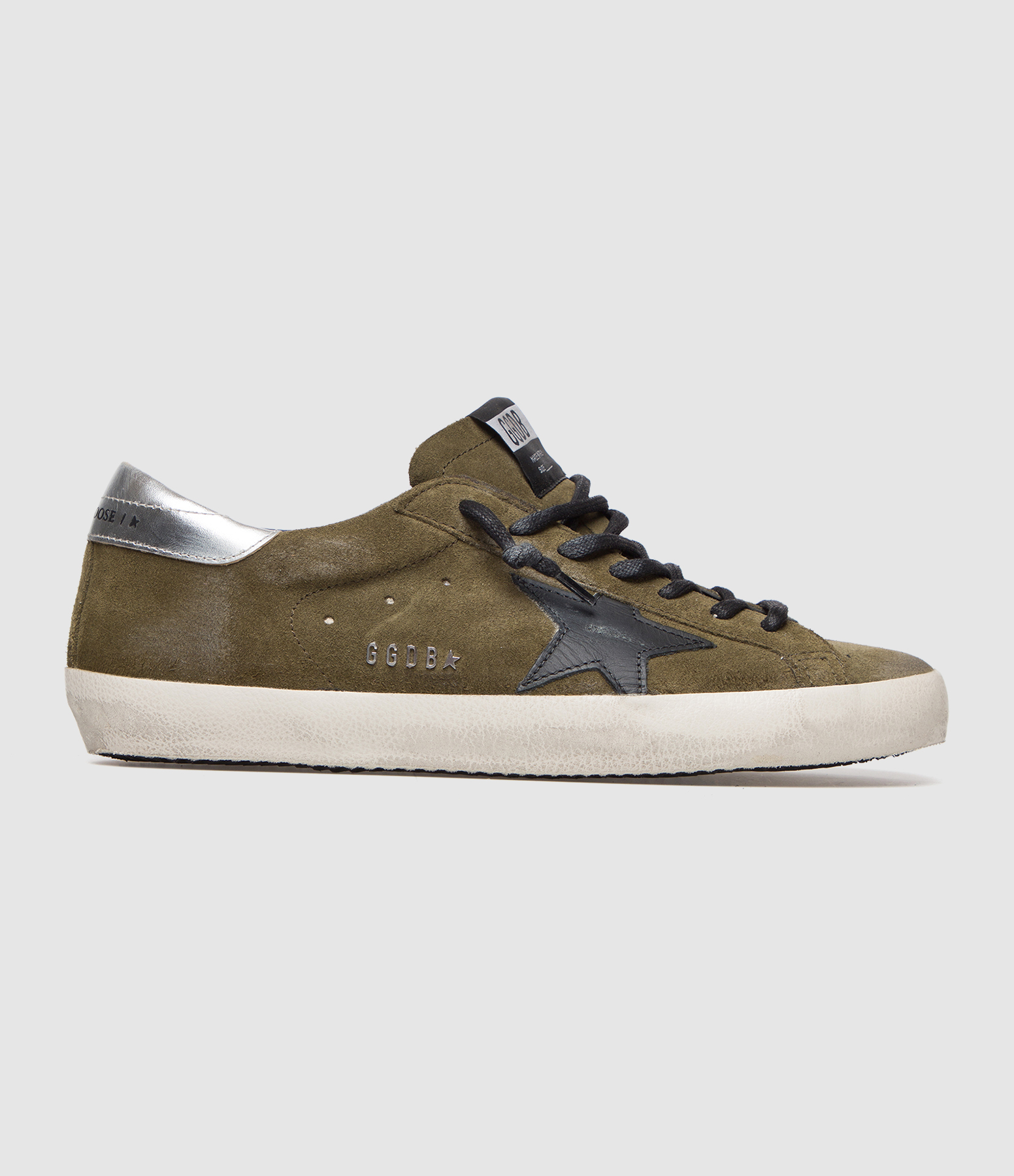 Baskets Homme Super-Star Suede Dark Green Black Silver