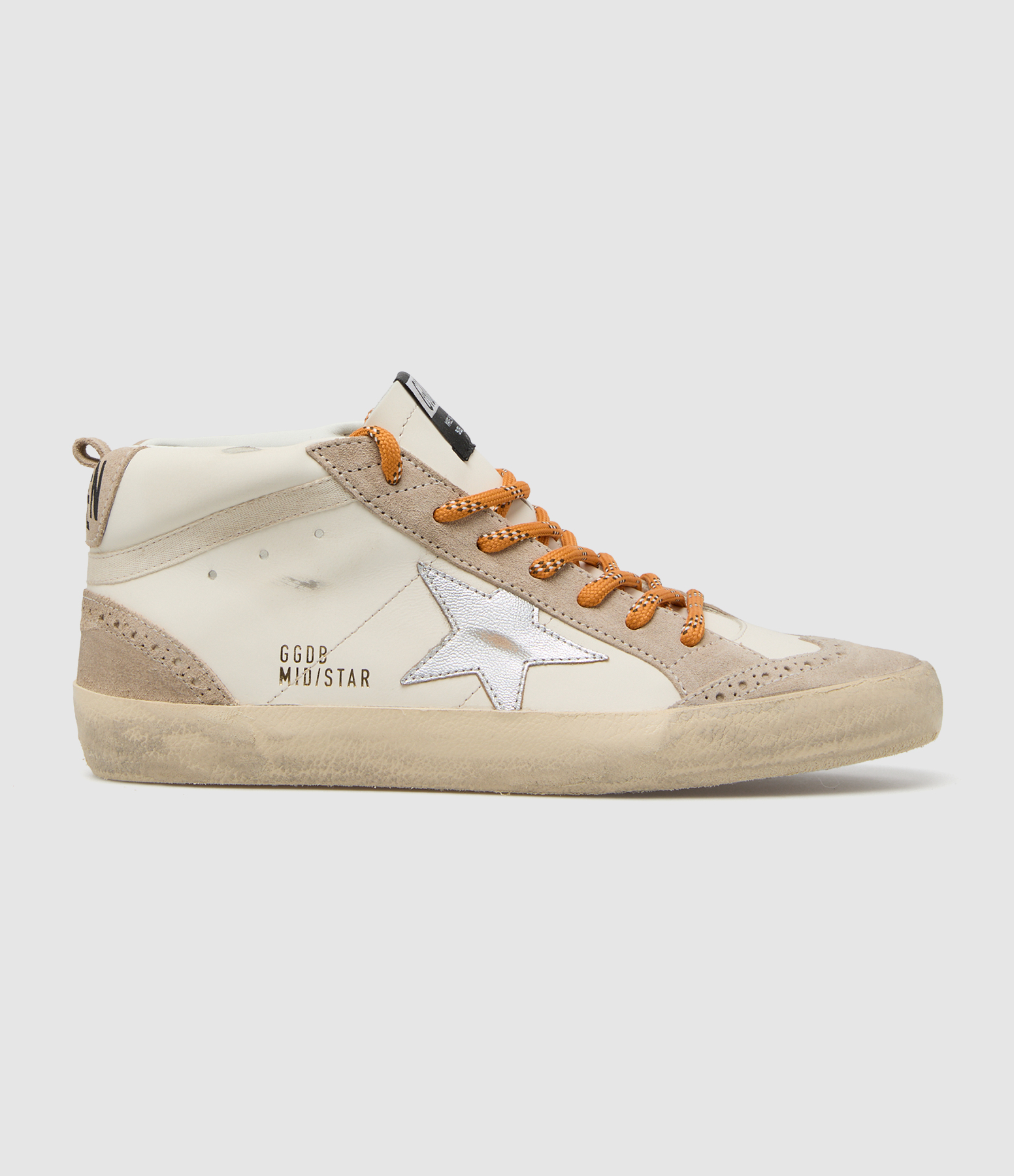 Baskets Mid Star Beige Silver