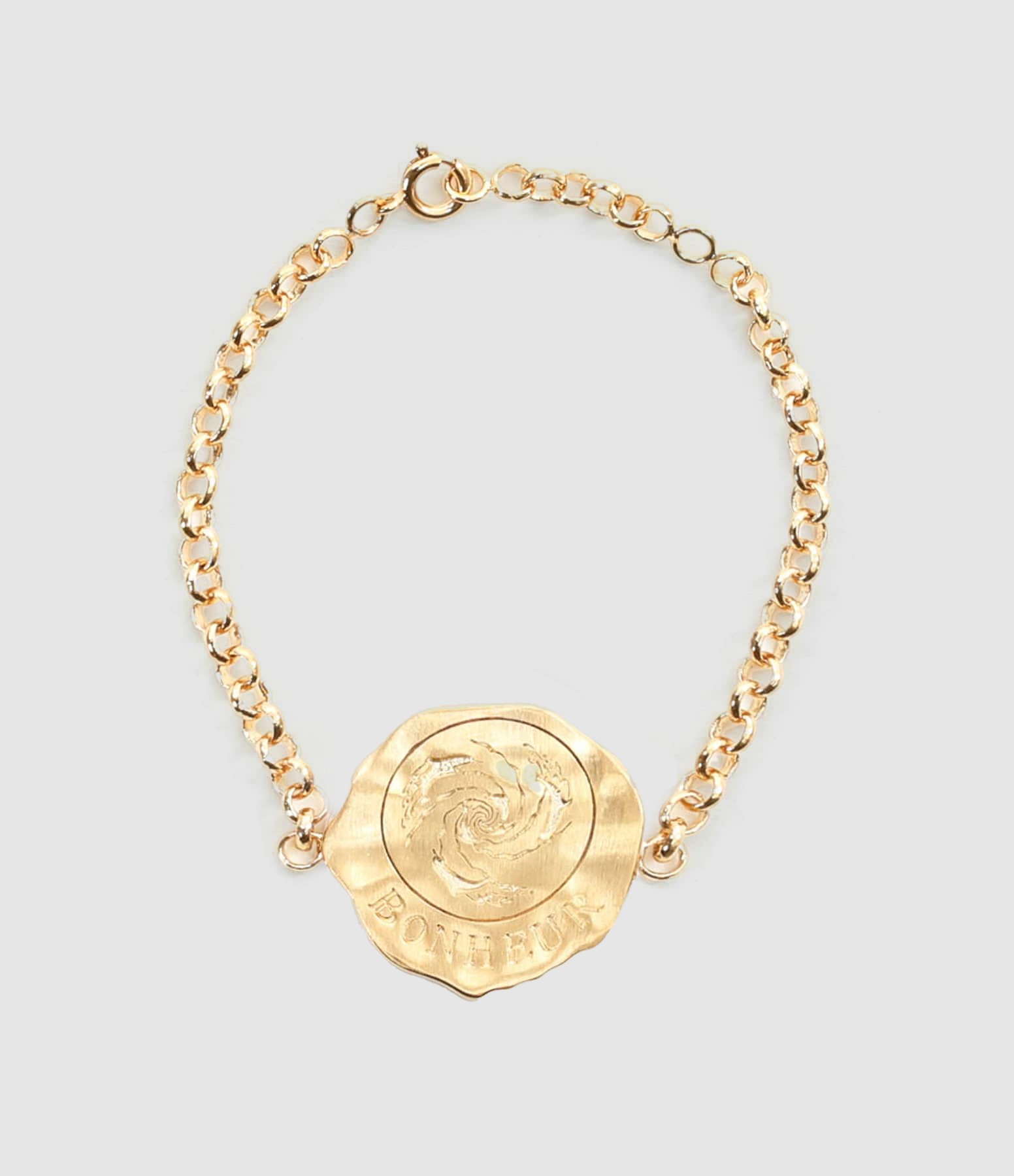 Bracelet Petite Médaille Bonheur