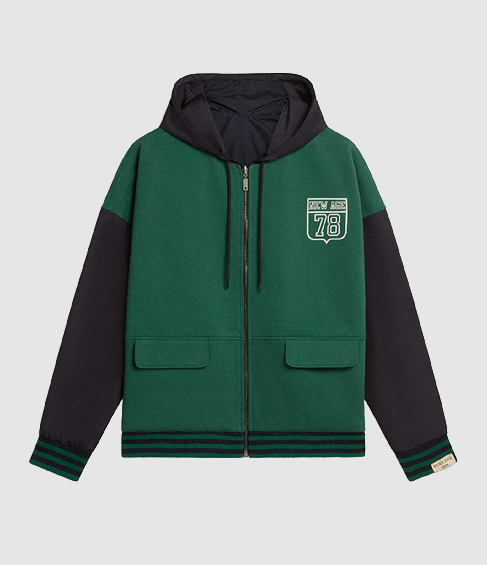 Sweatshirt Unisex Reversible Green/Sky Captain