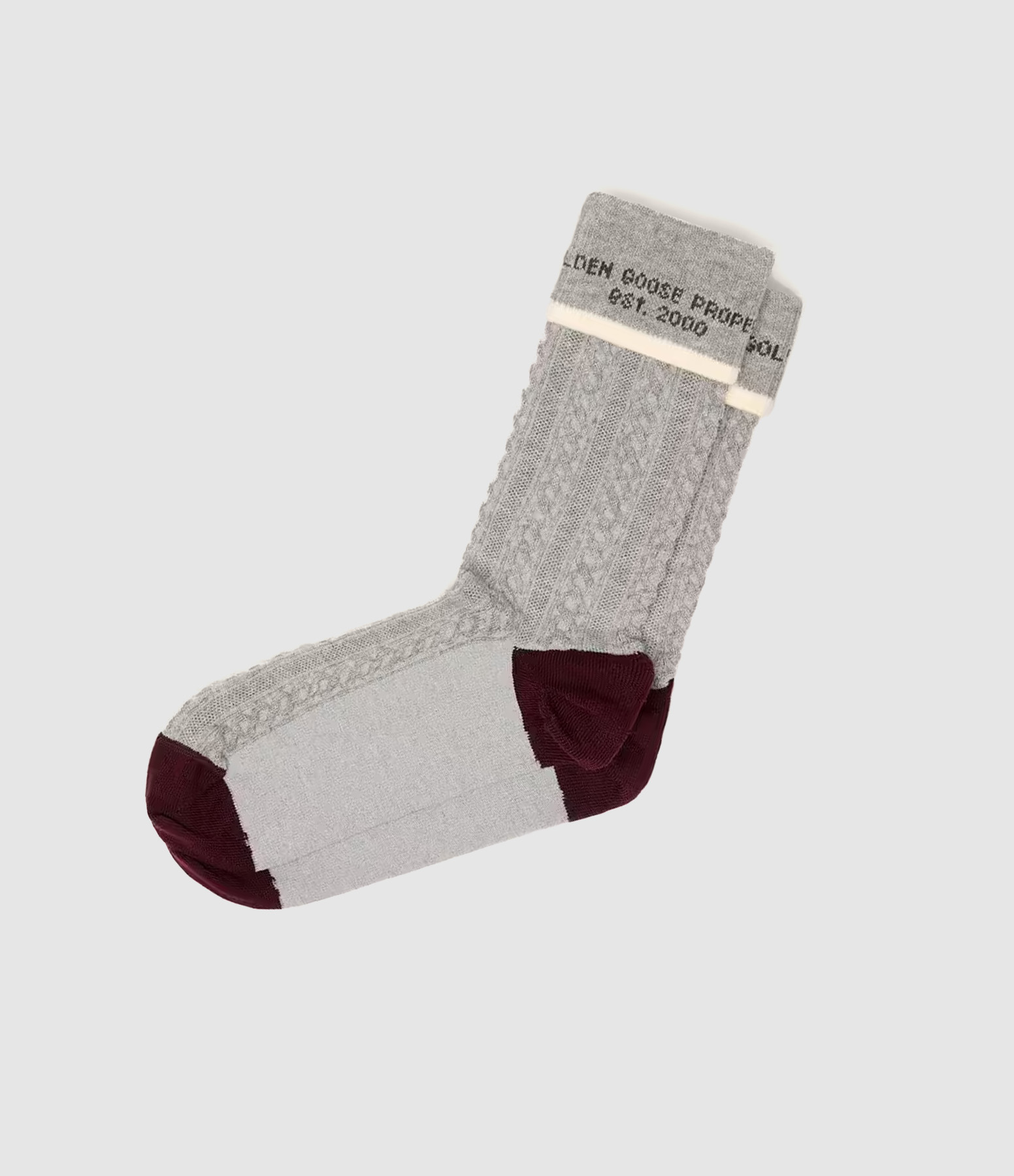 Chaussettes Jacquard Logo Melange Grey/Bordeaux/Arctic Wolf