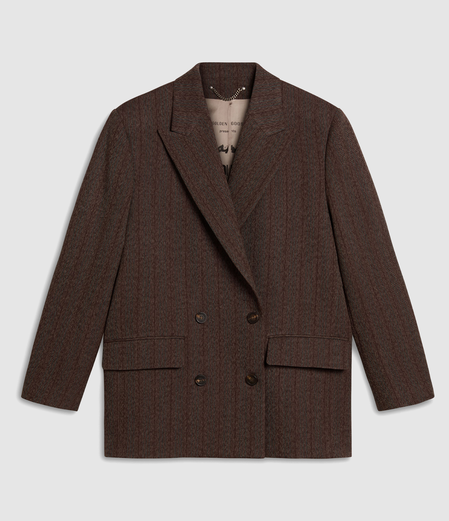 Blazer Cocoa Brown Turquoise