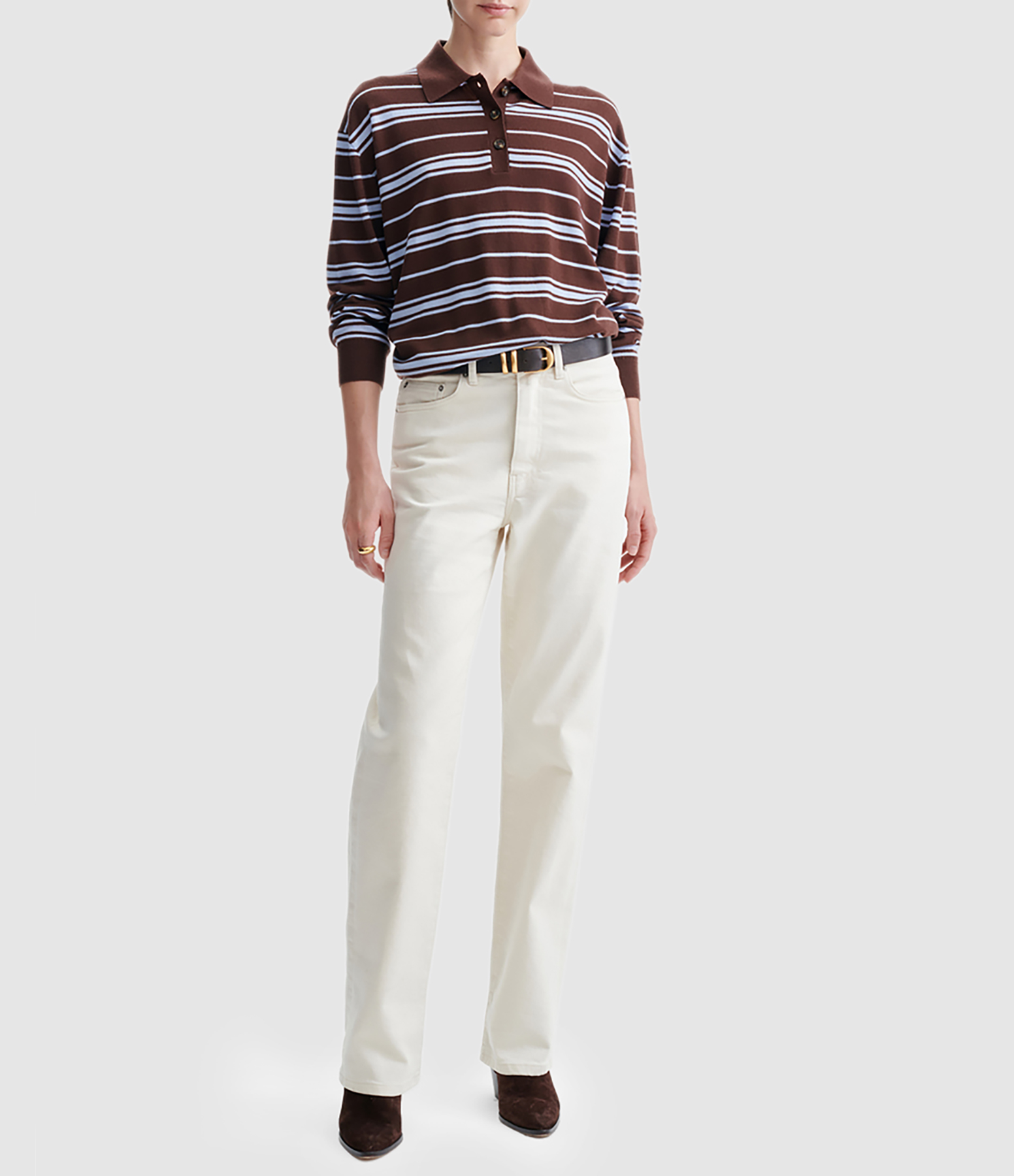 Pull Hadrien Chocolat/Denim