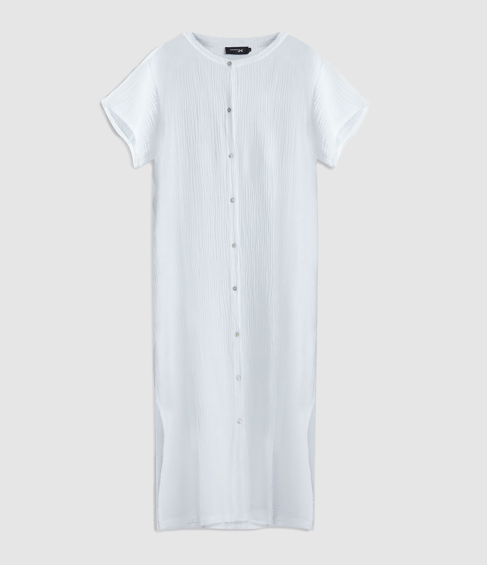 Robe Chemise Halen Gaze de Coton Blanc