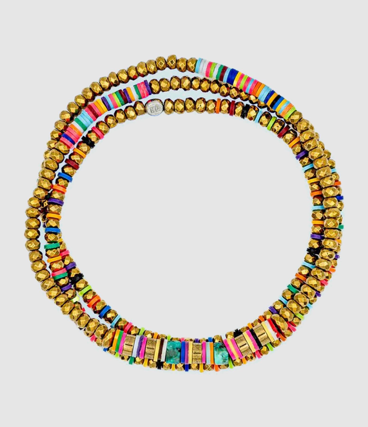 Collier Happy 3 Gold & Multicolore