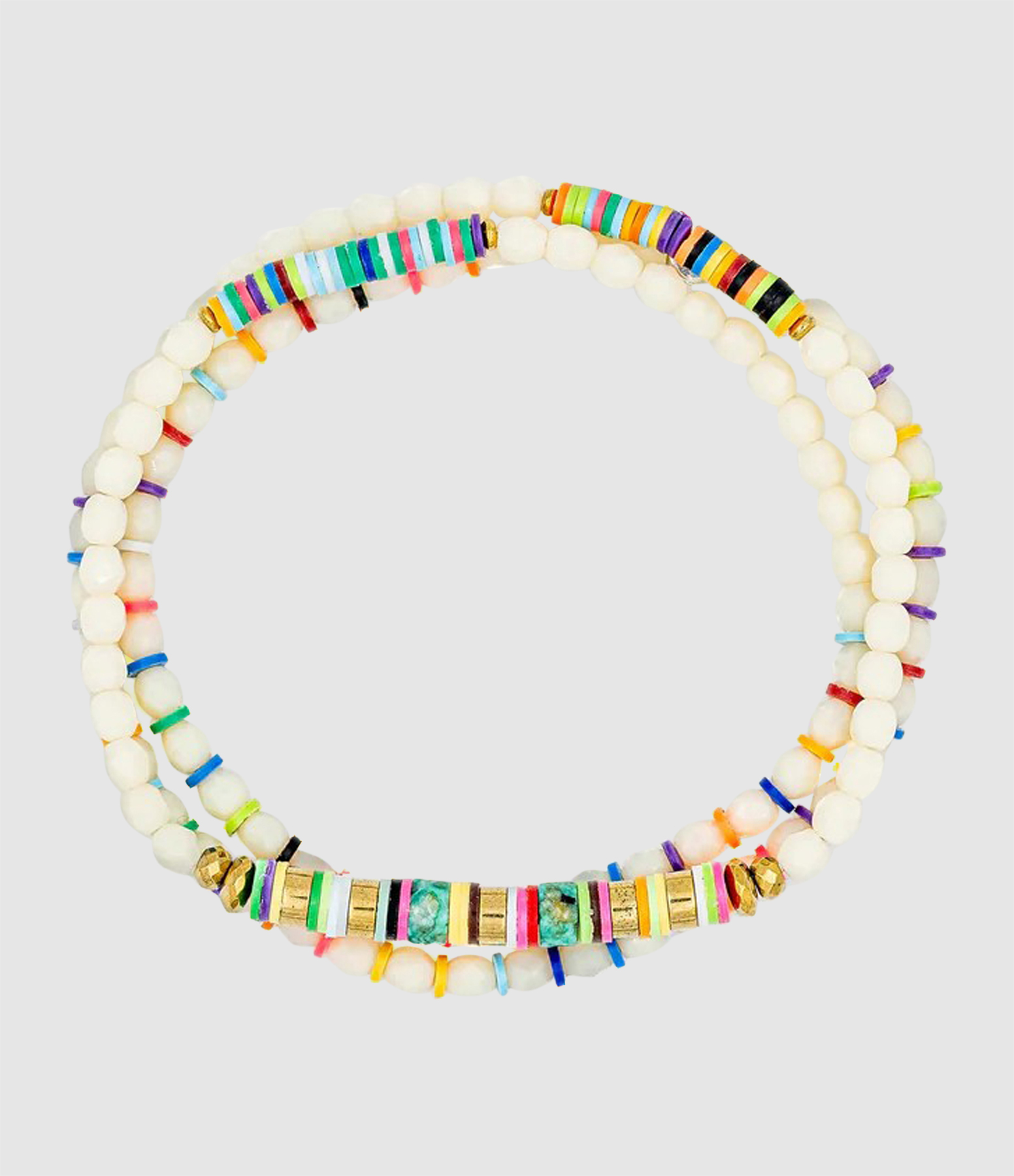 Collier Happy 3 Vanille & Multicolore