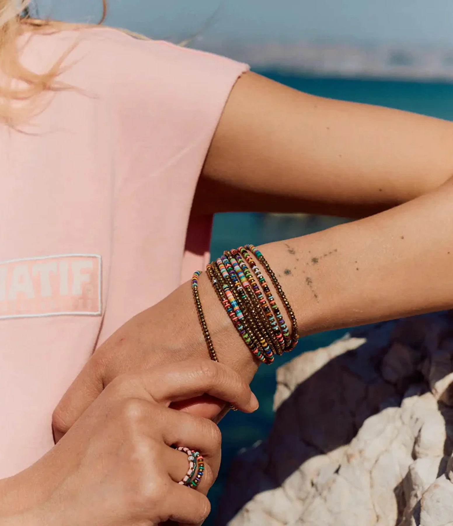 Collier Happy 6 Gold & Multicolore