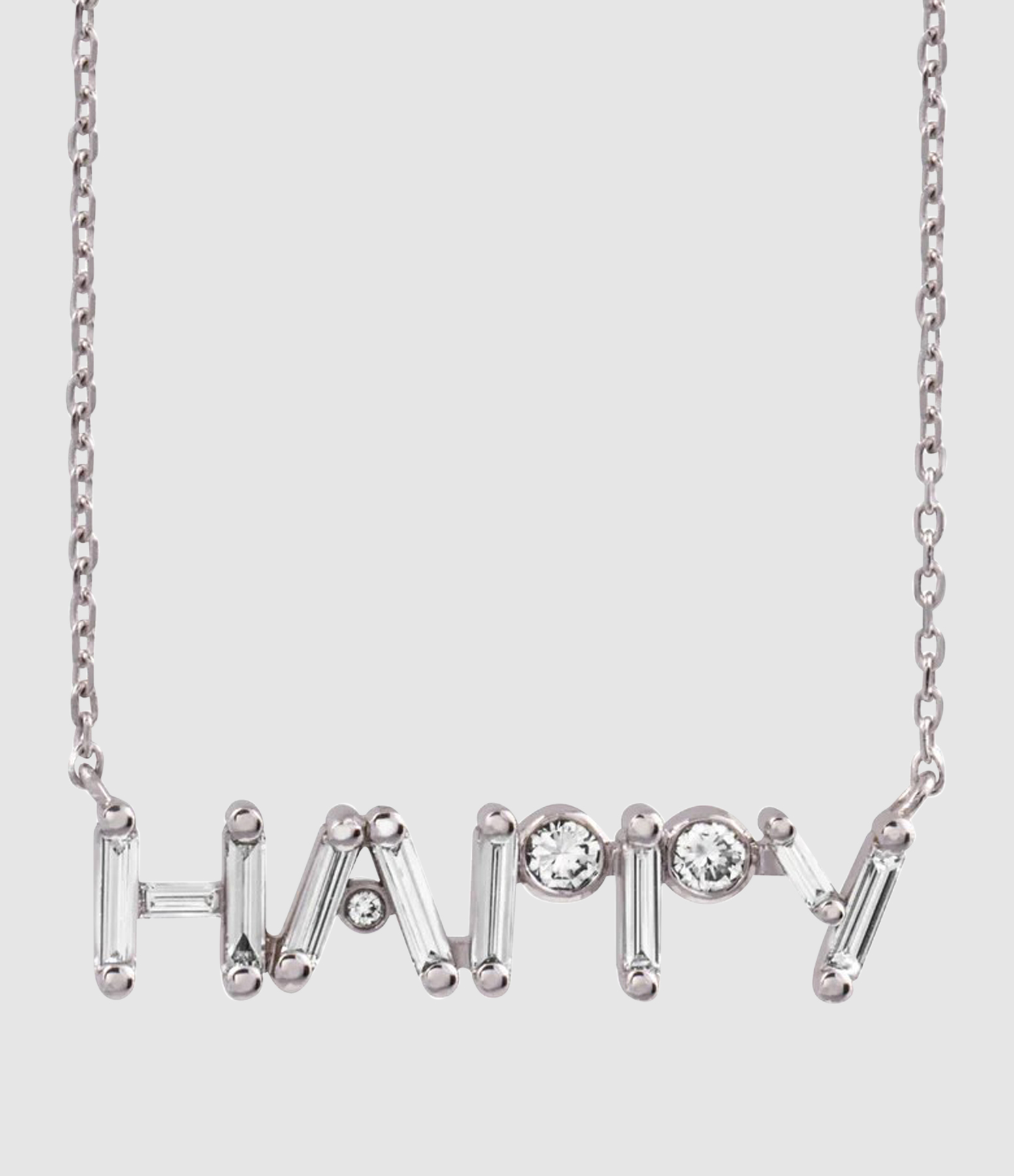 Collier Happy Or Blanc 18k Et Diamants