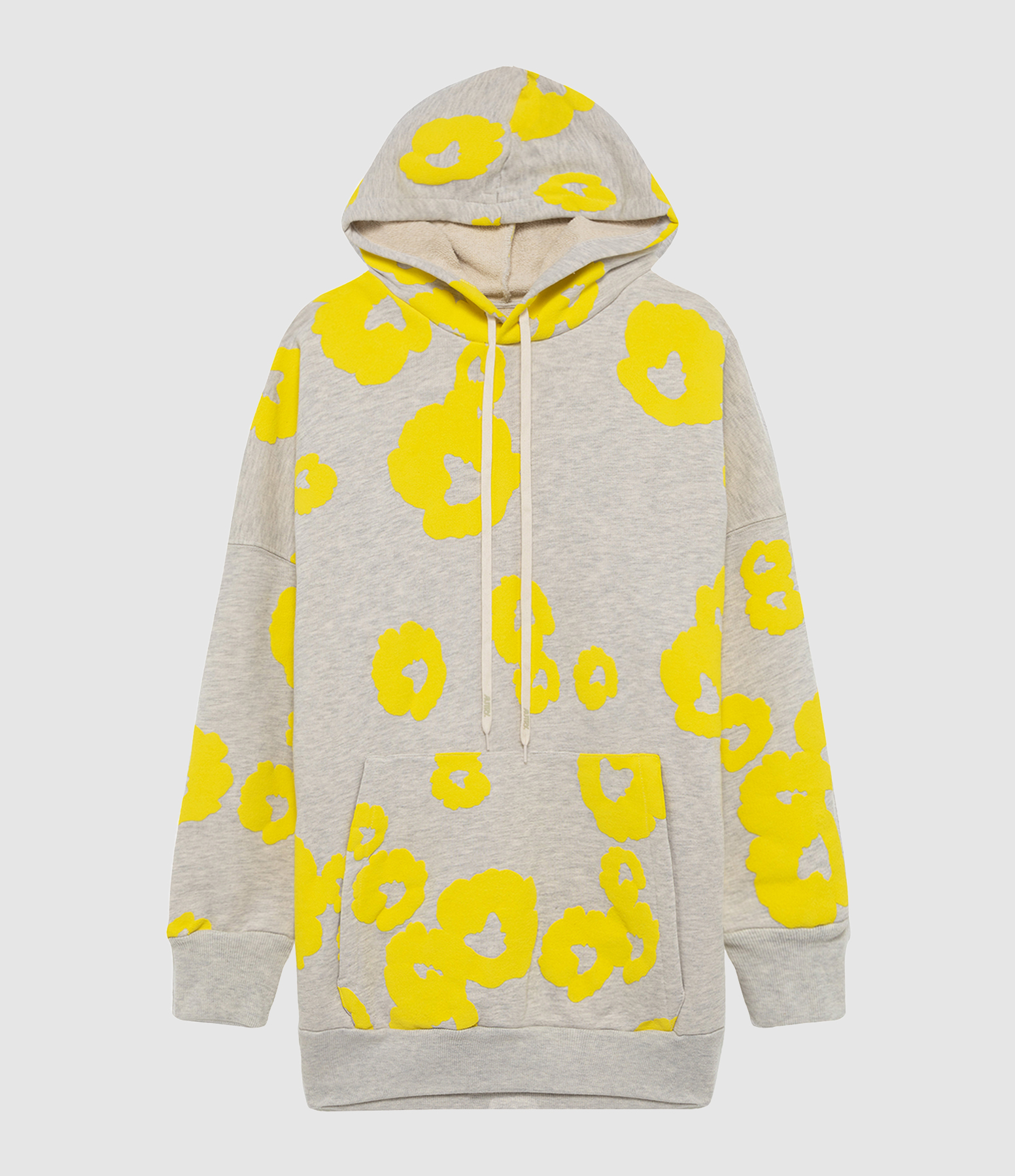Robe Longue Hoodie Dress Main Wom Jersey Ml Yellow