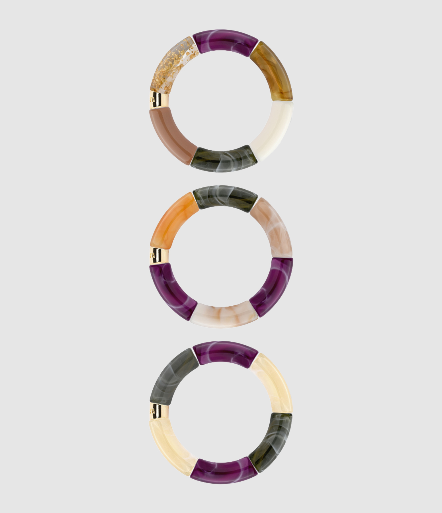 Bracelets Trio Hibisco Violet