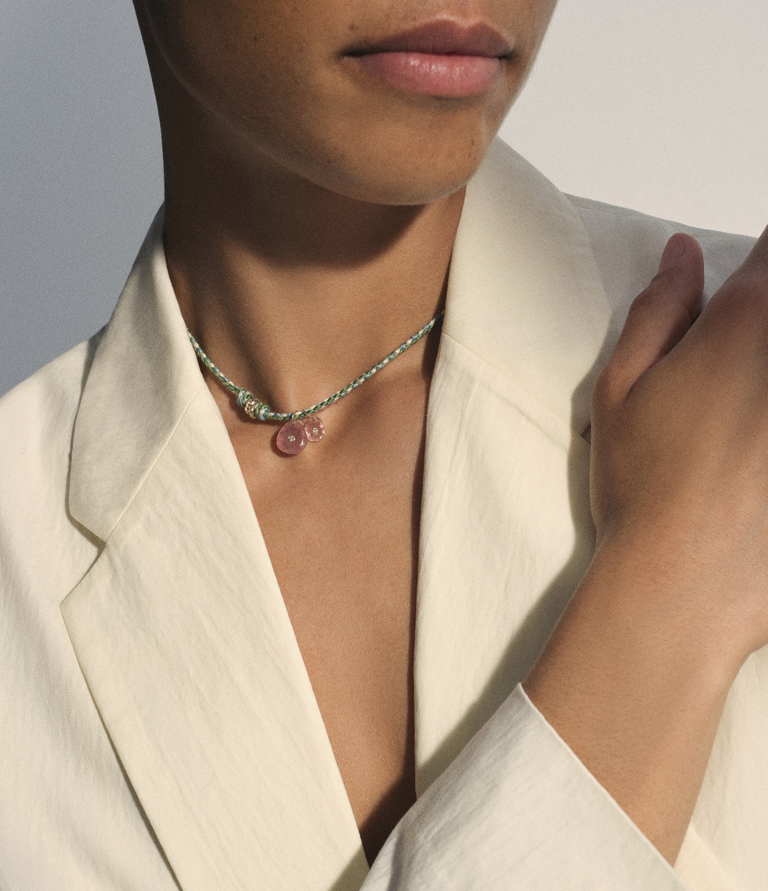 Collier Holi Strawverry Quartz