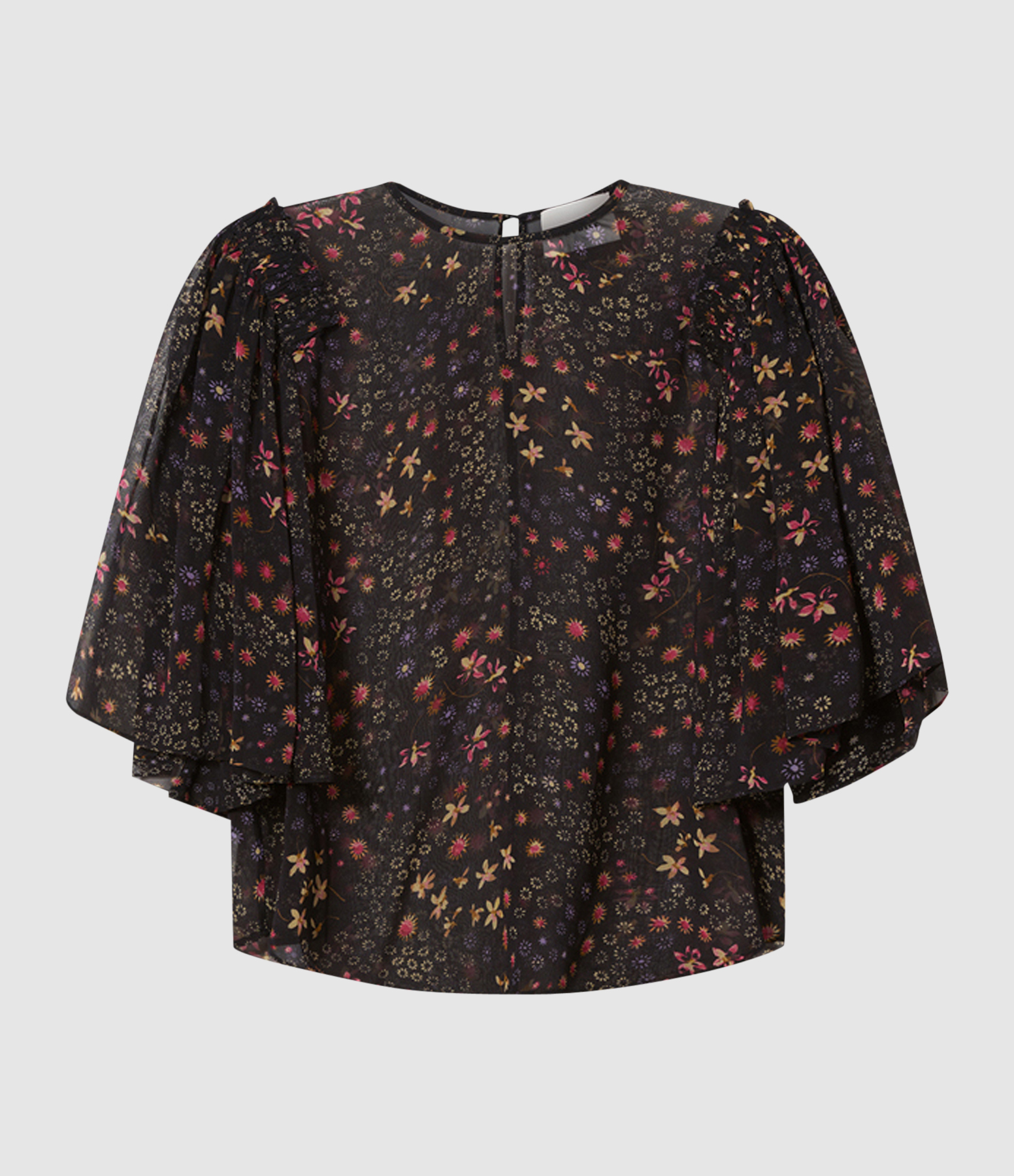 Top Floma Black Ecru